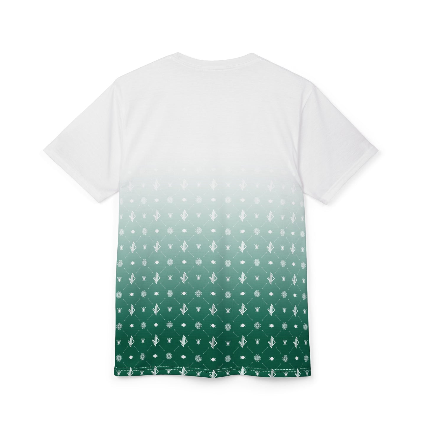 Stylish Unisex Green Gradient Tee with Nature-Inspired Design