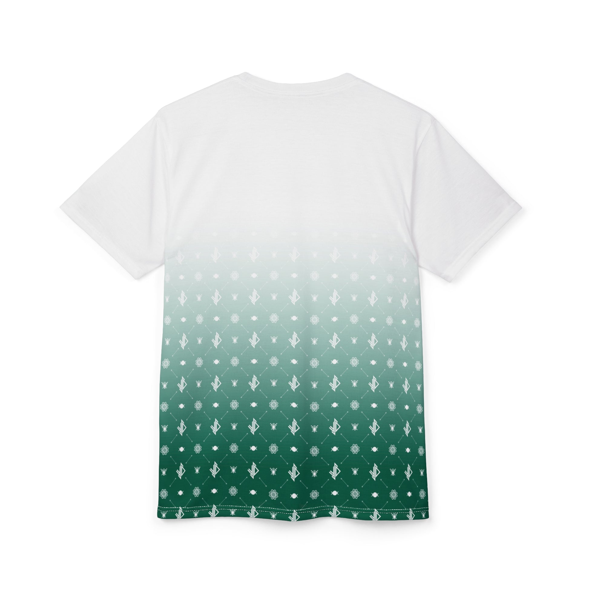 Stylish Unisex Green Gradient Tee with Nature-Inspired Design - Verdine Daniels