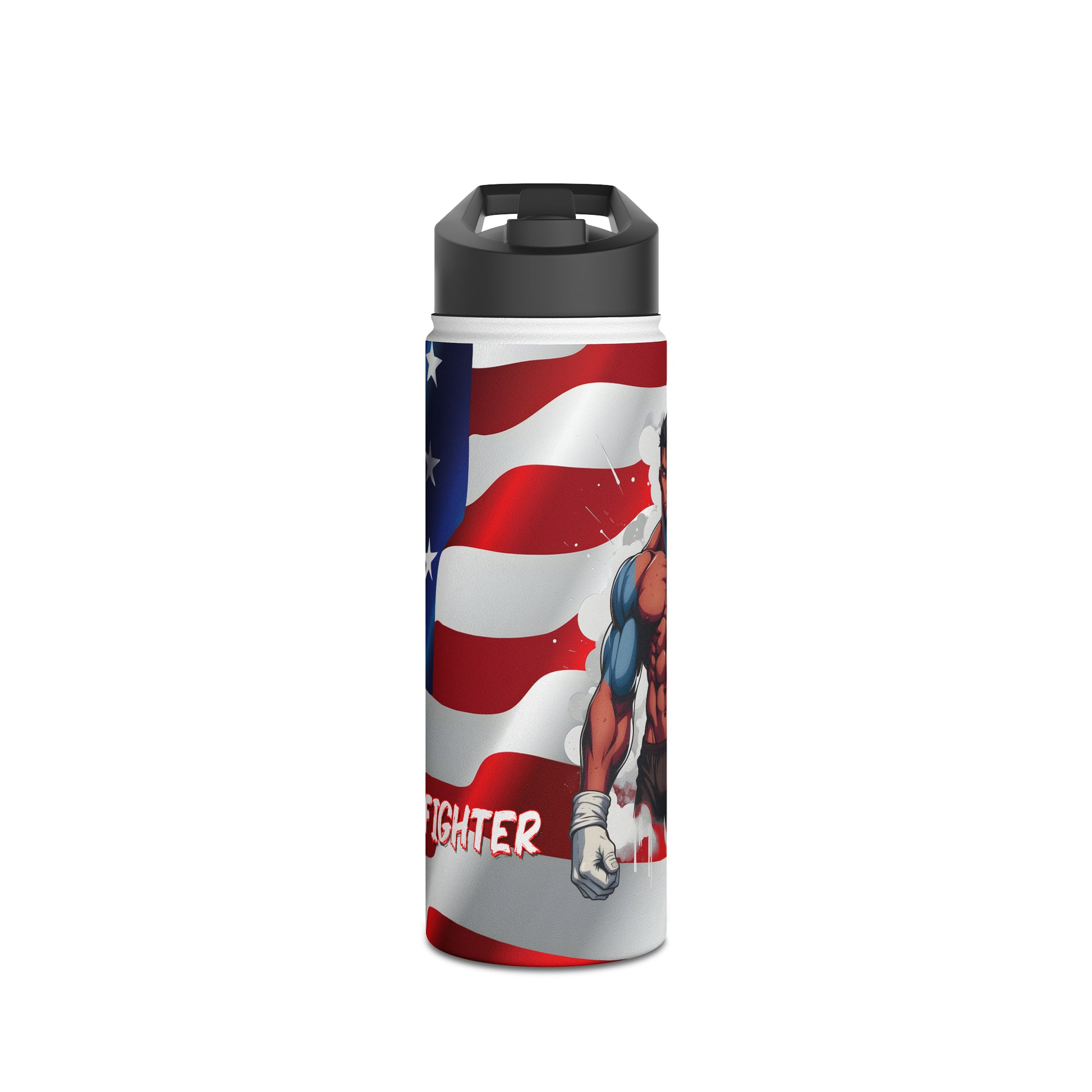 Kǎtōng Piàn - Prized Fighter Collection - America - 001 - Stainless Steel Water Bottle, Standard Lid - Verdine Daniels