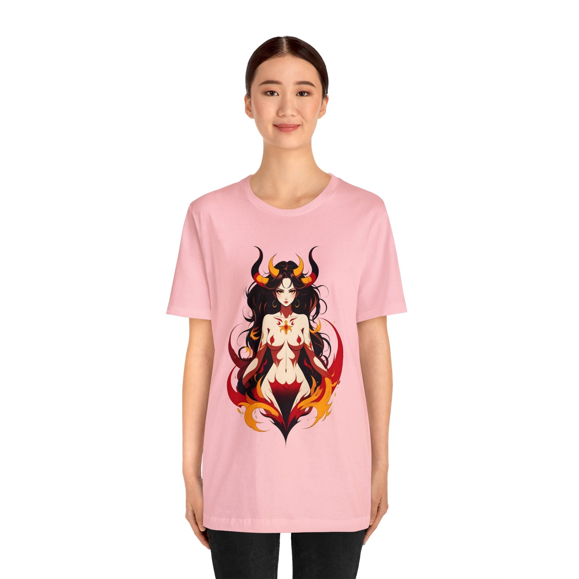 Kǎtōng Piàn - Devil Woman Collection - Ember - Unisex Jersey Short Sleeve Tee Printify