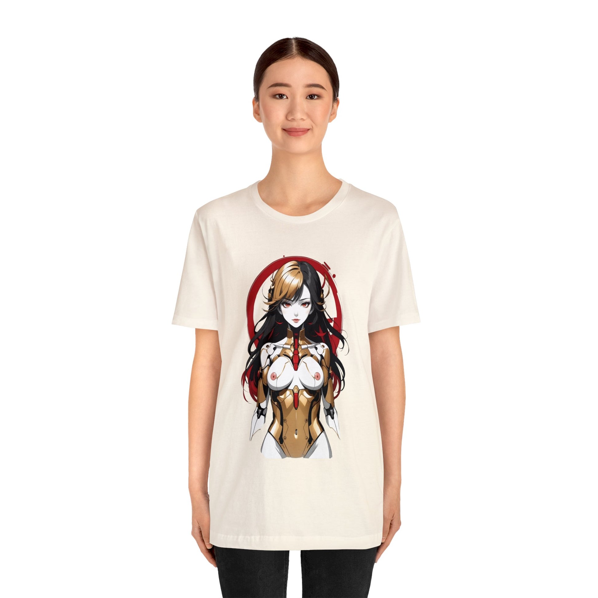 Kǎtōng Piàn - Mecha Girl Collection - Mia - Unisex Jersey Short Sleeve Tee Printify