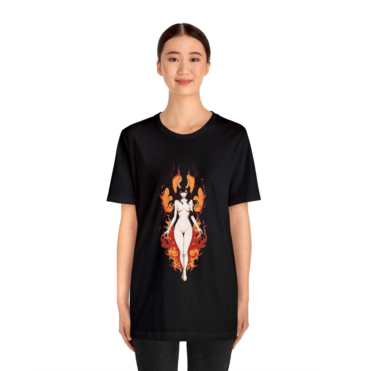 Kǎtōng Piàn - Devil Woman Collection - Akuji - Unisex Jersey Short Sleeve Tee Printify