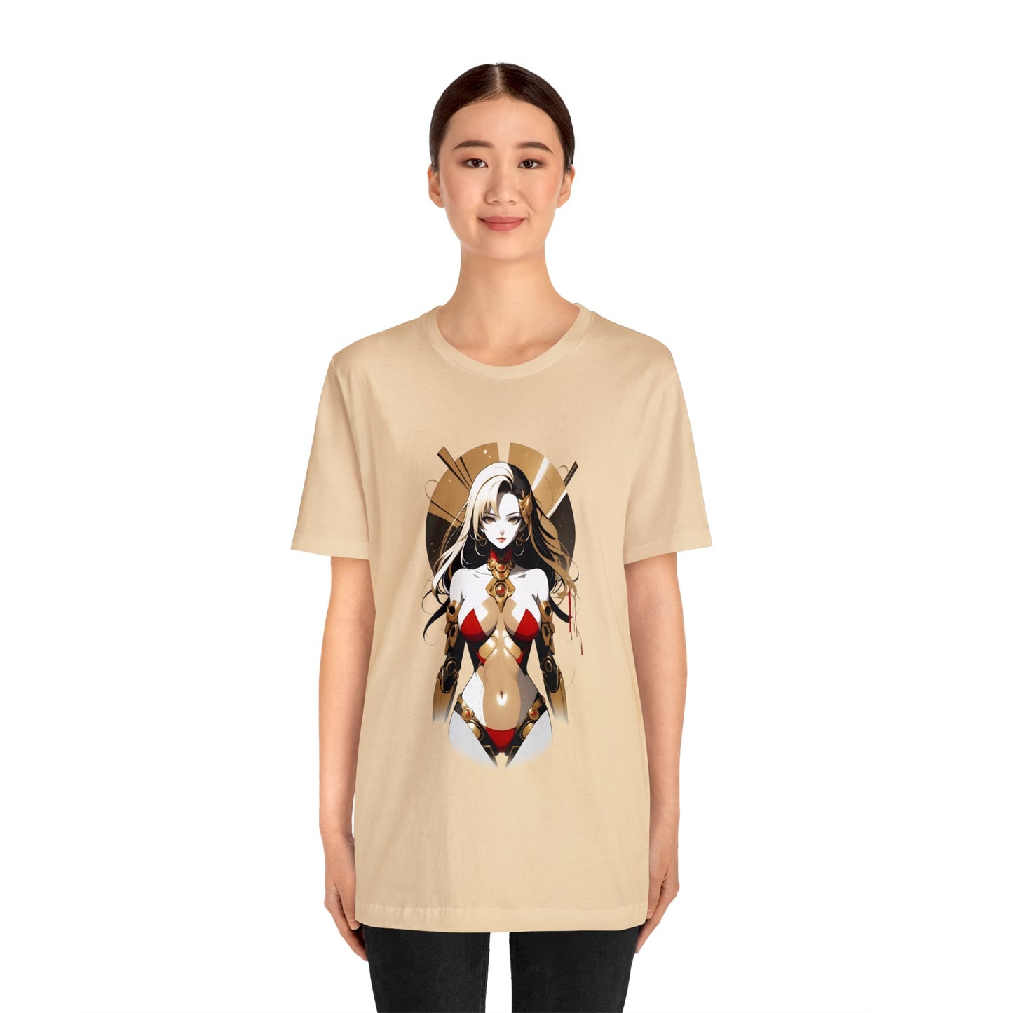 Kǎtōng Piàn - Mecha Girl Collection - Eleanor - Unisex Jersey Short Sleeve Tee Printify