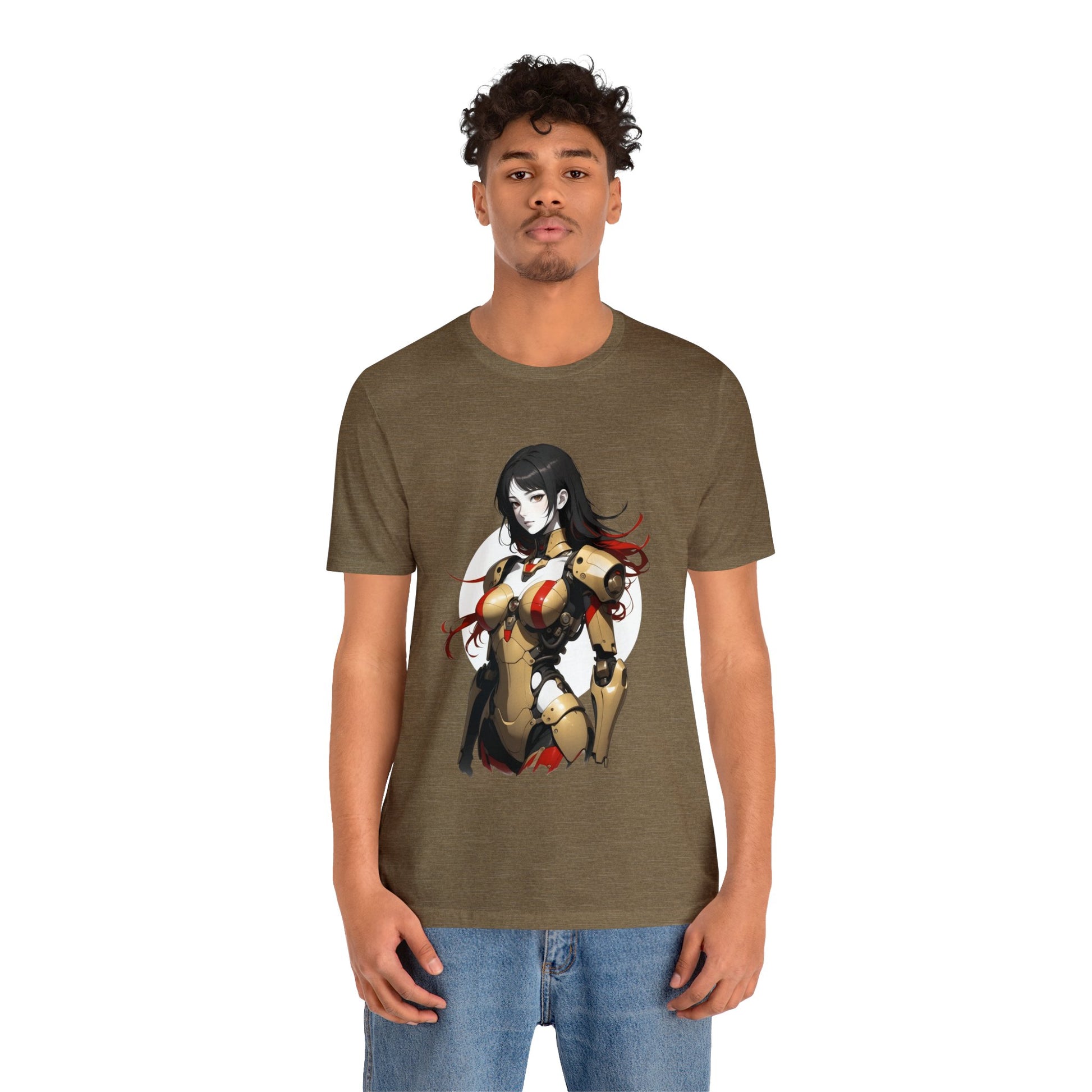 Kǎtōng Piàn - Mecha Girl Collection - Amelia - Unisex Jersey Short Sleeve Tee Printify