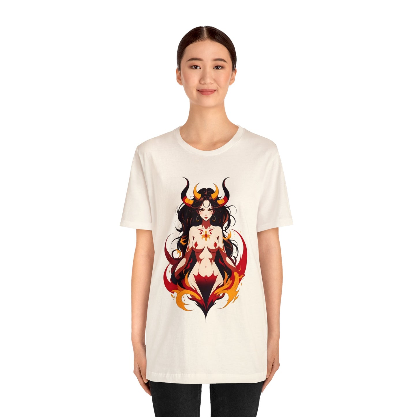 Kǎtōng Piàn - Devil Woman Collection - Ember - Unisex Jersey Short Sleeve Tee Printify
