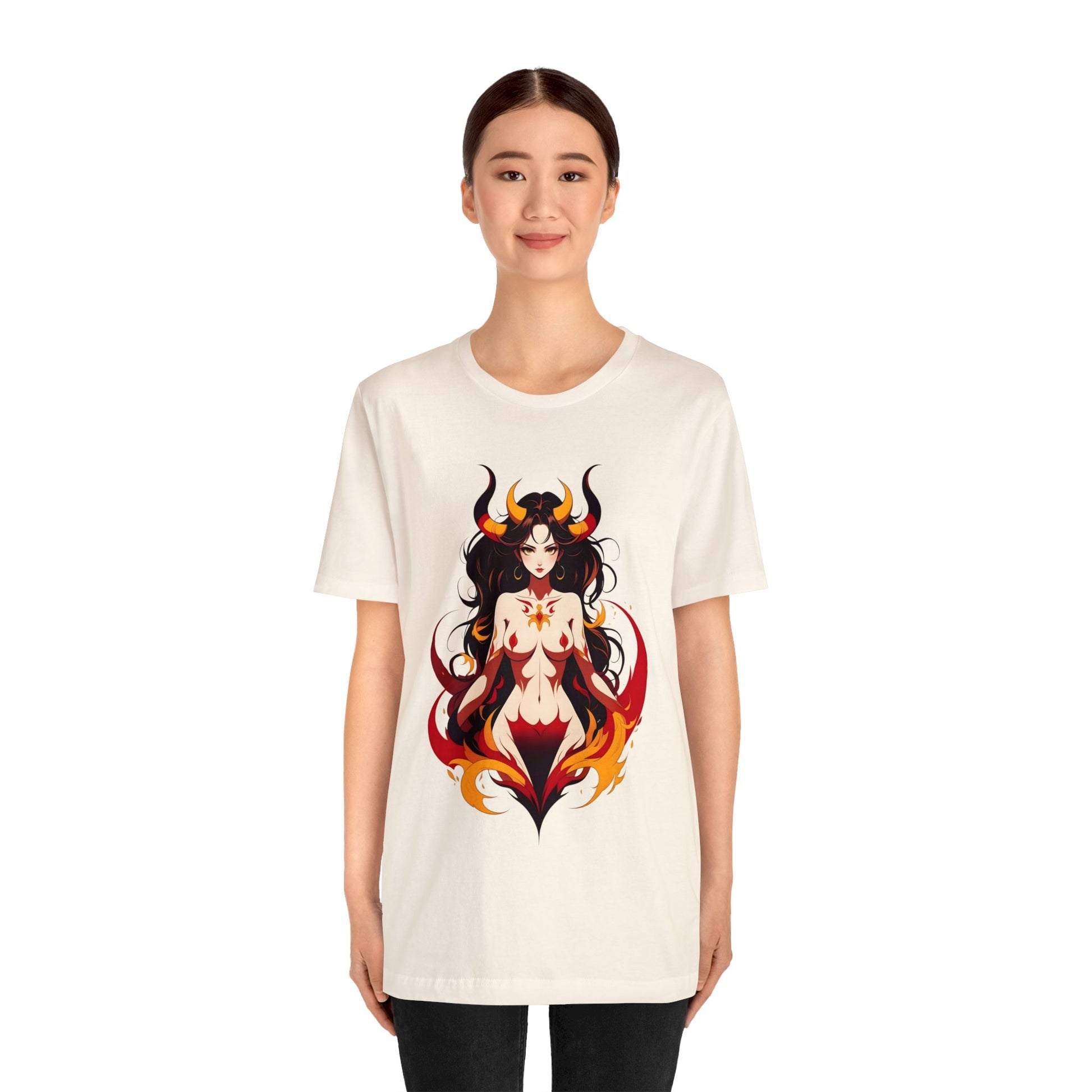 Kǎtōng Piàn - Devil Woman Collection - Ember - Unisex Jersey Short Sleeve Tee Printify