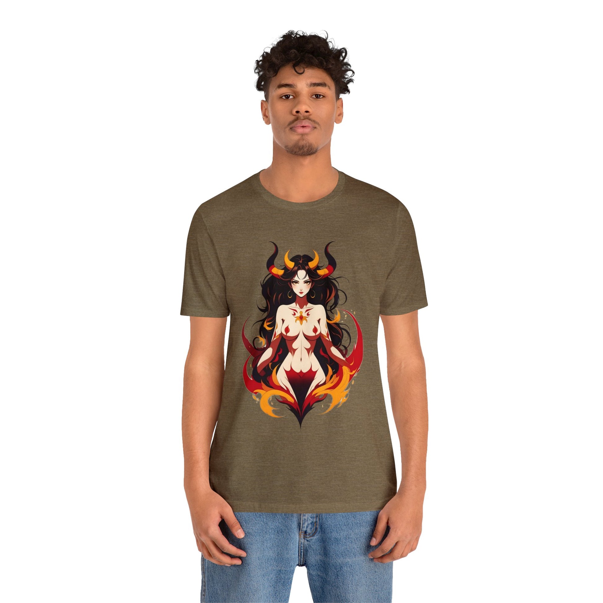 Kǎtōng Piàn - Devil Woman Collection - Ember - Unisex Jersey Short Sleeve Tee Printify