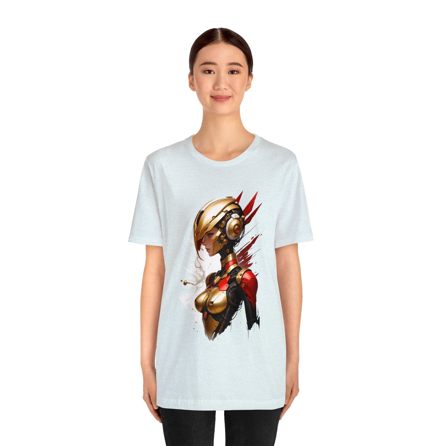 Kǎtōng Piàn - Mecha Girl Collection - Isabella - Unisex Jersey Short Sleeve Tee Printify