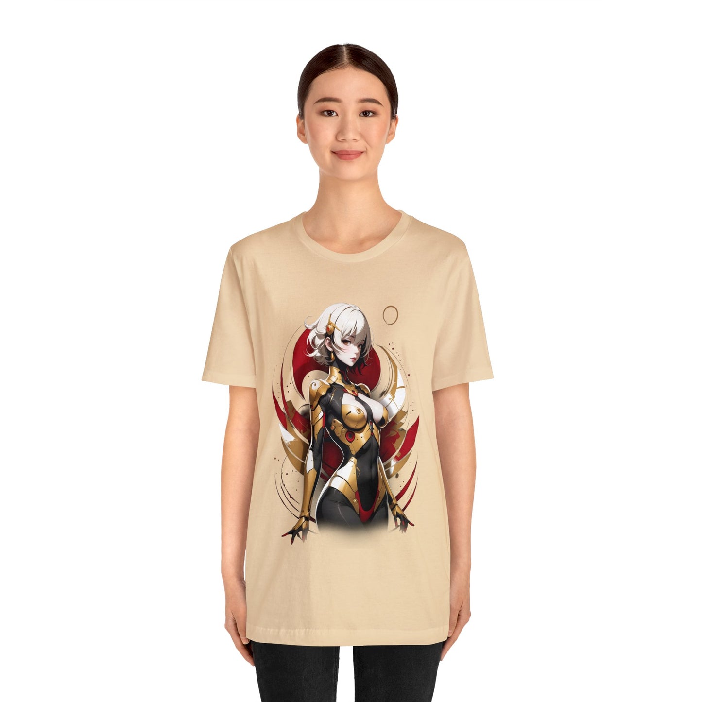 Kǎtōng Piàn - Mecha Girl Collection - Emily - Unisex Jersey Short Sleeve Tee Printify