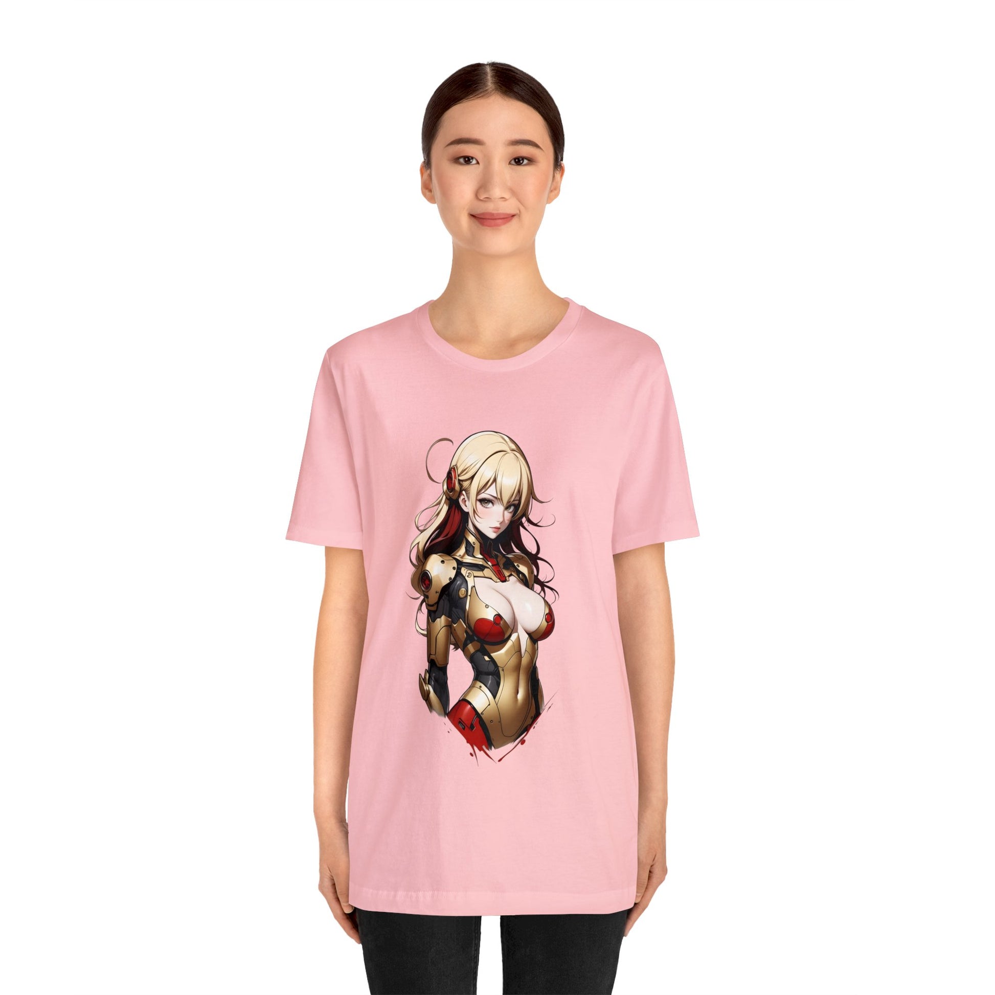 Kǎtōng Piàn - Mecha Girl Collection - Leah - Unisex Jersey Short Sleeve Tee Printify