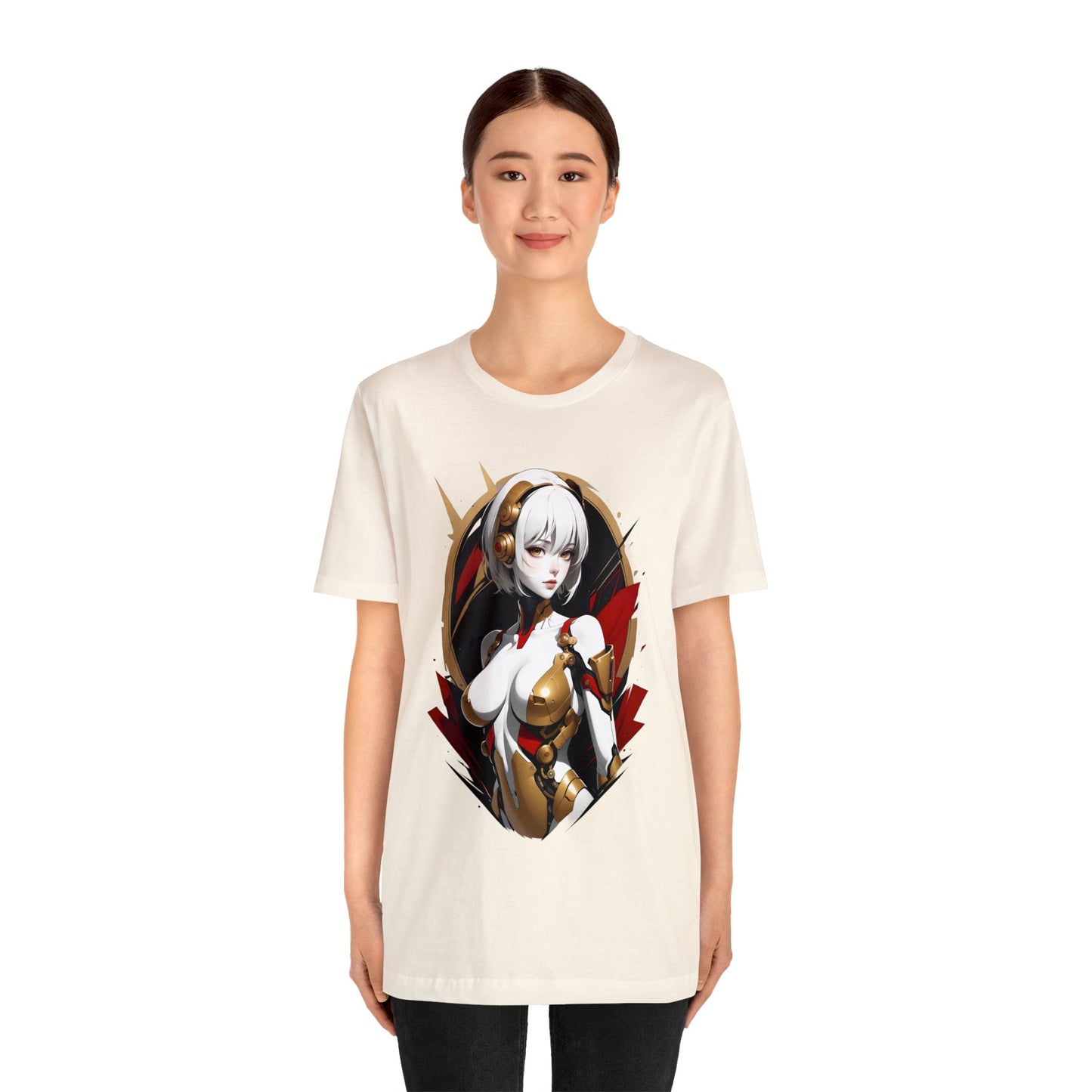 Kǎtōng Piàn - Mecha Girl Collection - Iris - Unisex Jersey Short Sleeve Tee Printify