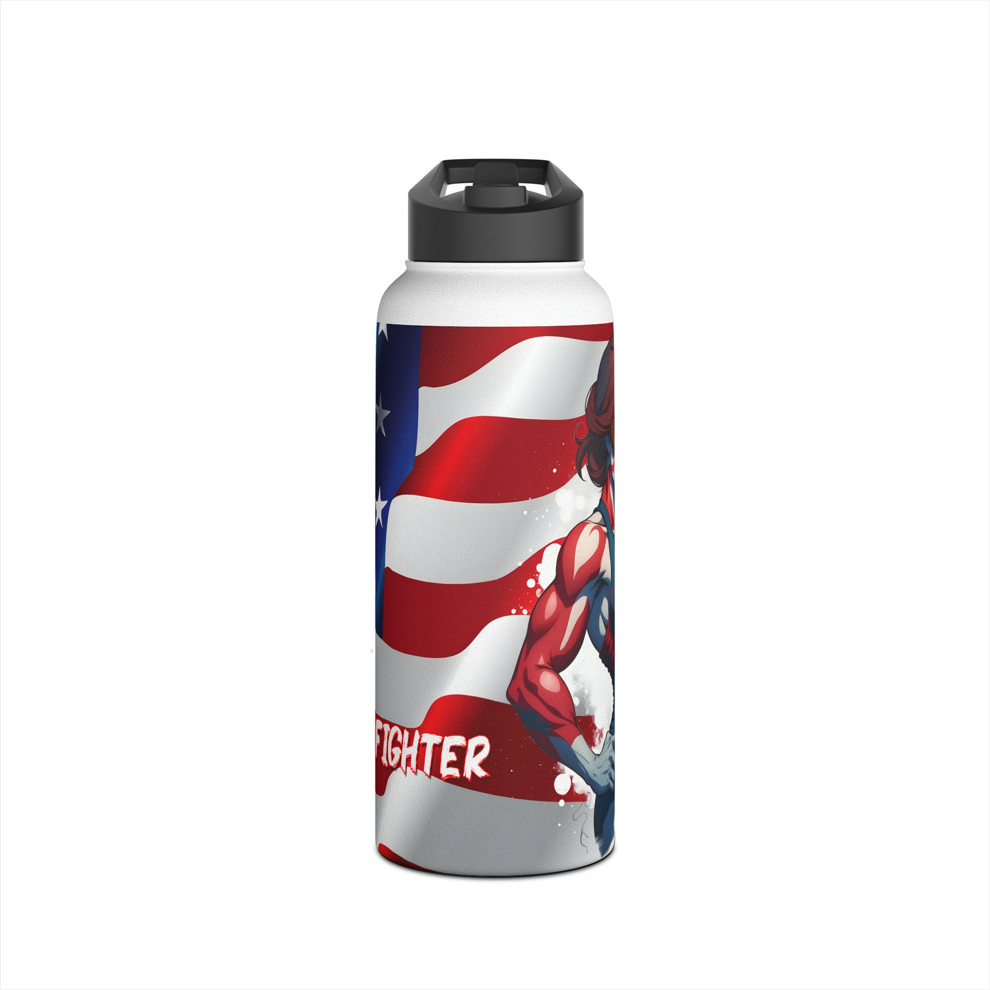 Kǎtōng Piàn - Prized Fighter Collection - America - 004 - Stainless Steel Water Bottle, Standard Lid - Verdine Daniels