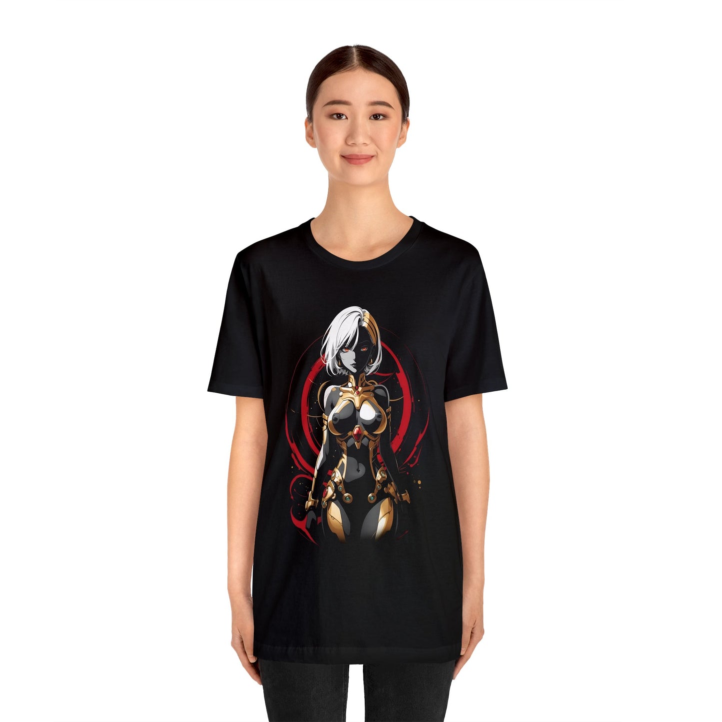 Kǎtōng Piàn - Mecha Girl Collection - Layla - Unisex Jersey Short Sleeve Tee Printify