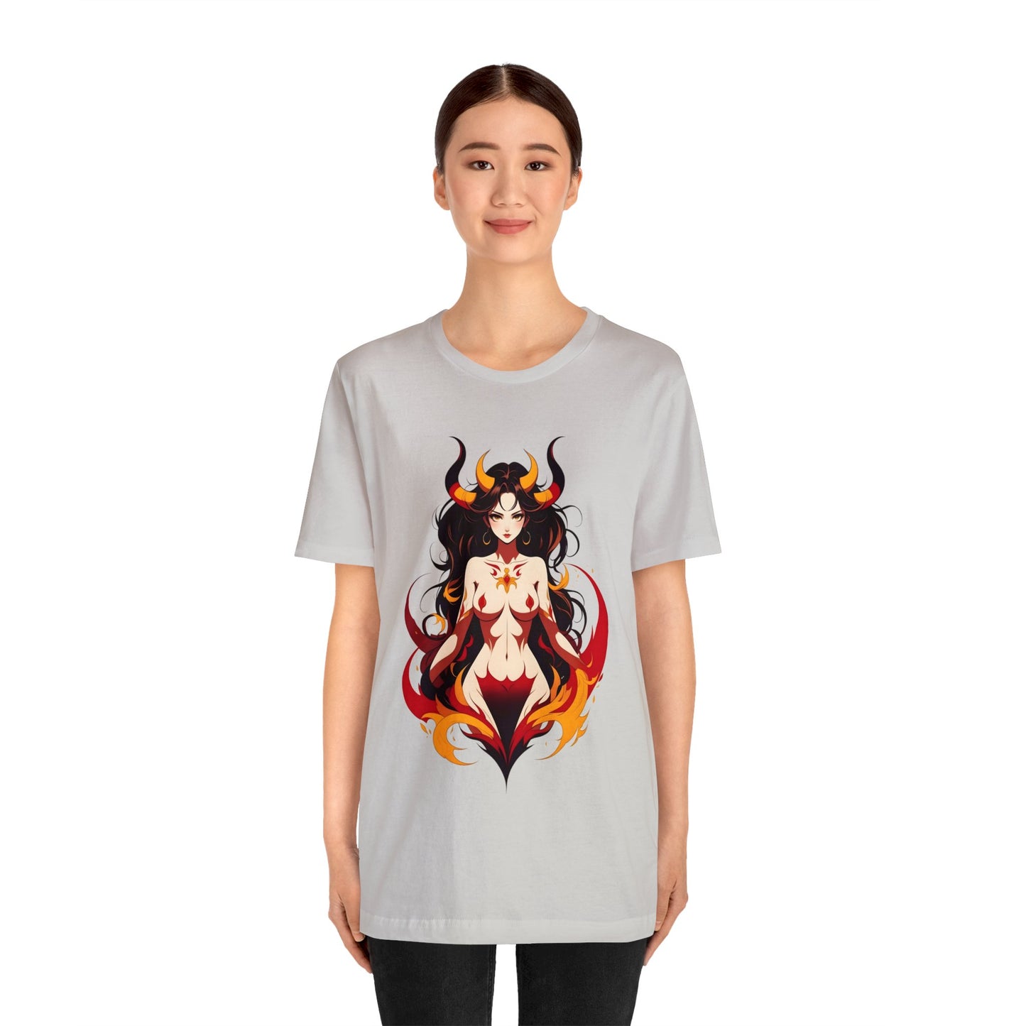 Kǎtōng Piàn - Devil Woman Collection - Ember - Unisex Jersey Short Sleeve Tee Printify