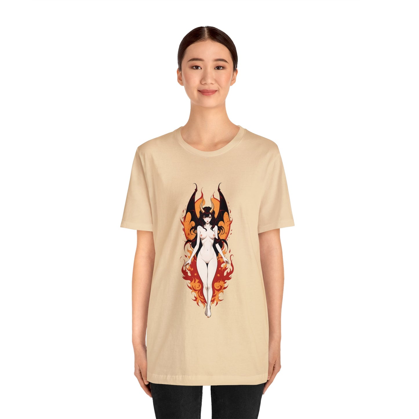 Kǎtōng Piàn - Devil Woman Collection - Akuji - Unisex Jersey Short Sleeve Tee Printify