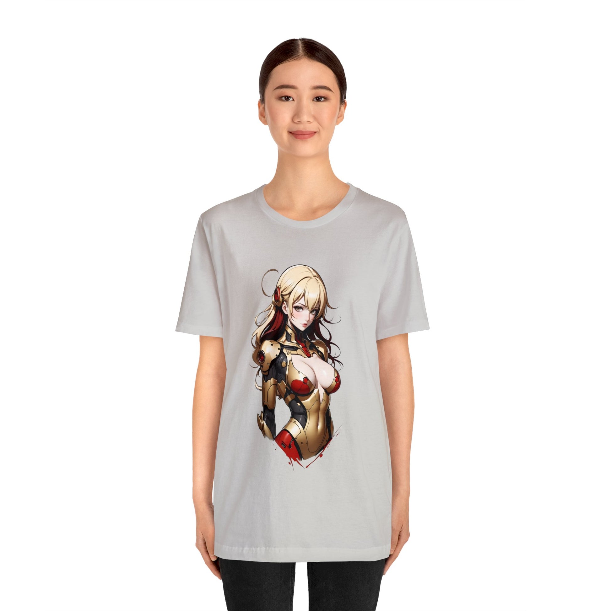 Kǎtōng Piàn - Mecha Girl Collection - Leah - Unisex Jersey Short Sleeve Tee Printify