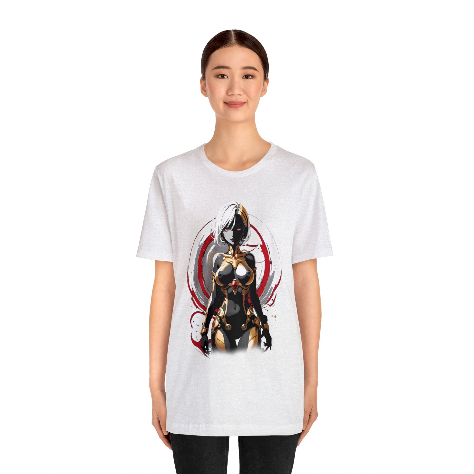 Kǎtōng Piàn - Mecha Girl Collection - Layla - Unisex Jersey Short Sleeve Tee Printify