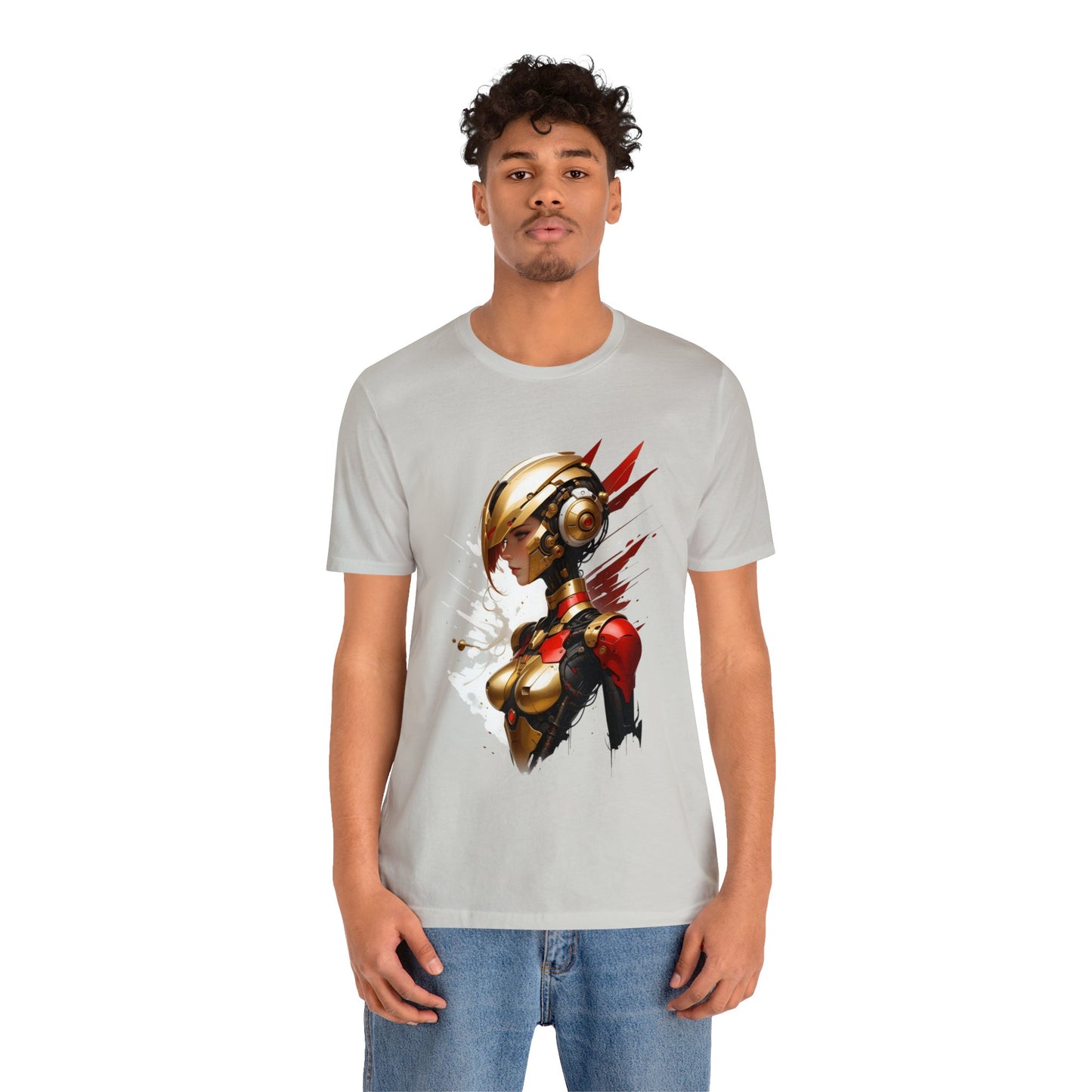 Kǎtōng Piàn - Mecha Girl Collection - Isabella - Unisex Jersey Short Sleeve Tee Printify