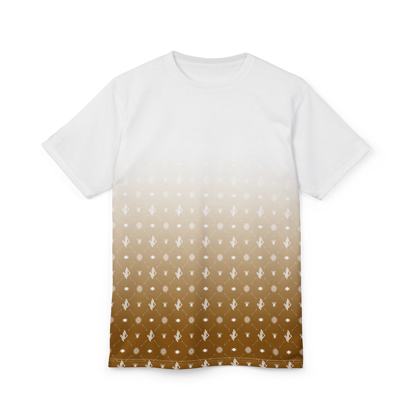 Warm Gradient Unisex Tee with Sun & Star Design Printify