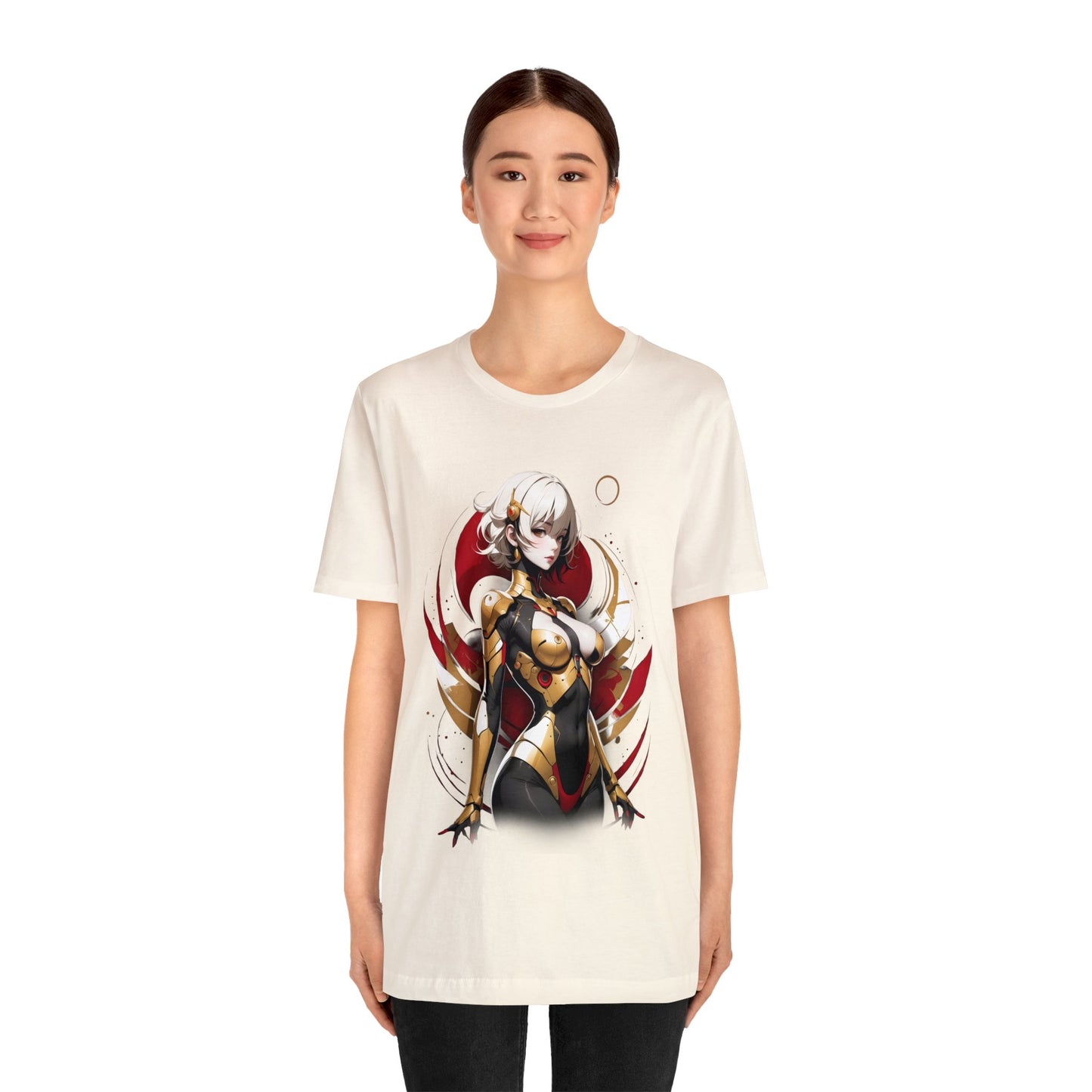 Kǎtōng Piàn - Mecha Girl Collection - Emily - Unisex Jersey Short Sleeve Tee Printify
