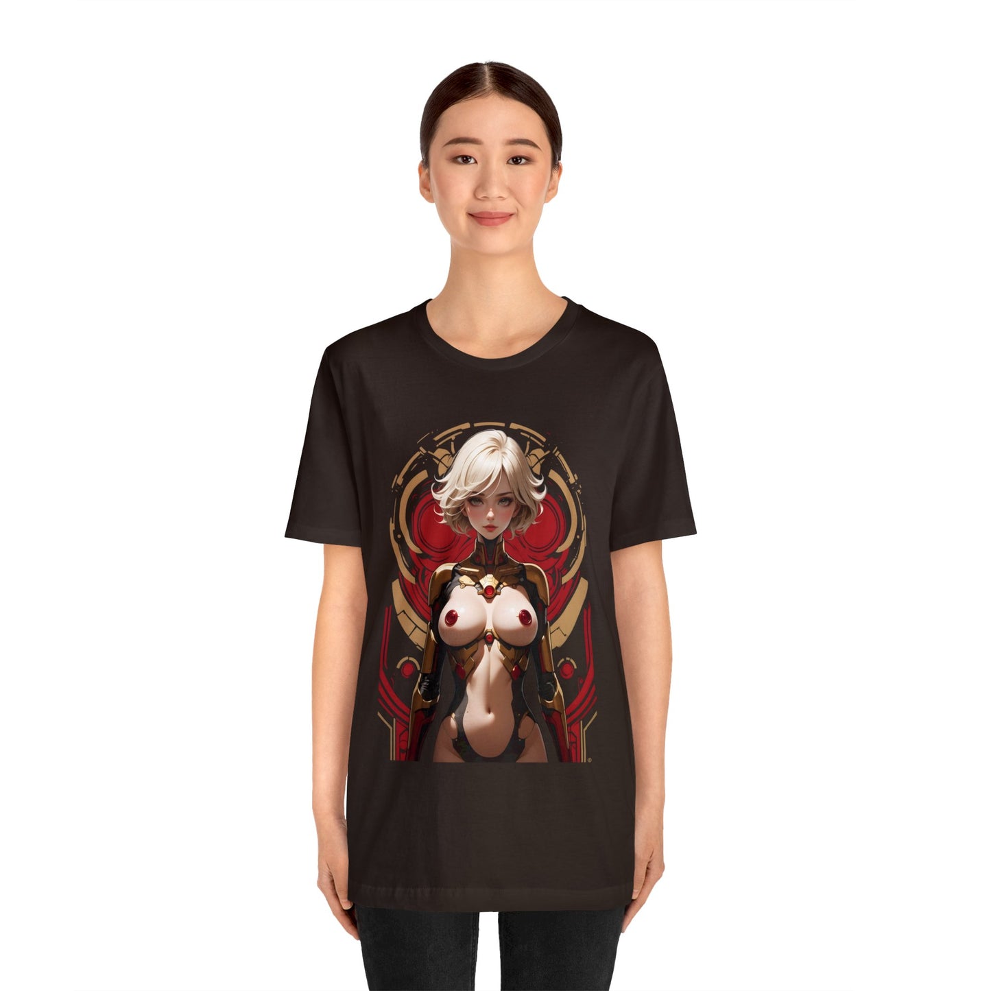 Kǎtōng Piàn - Mecha Girl Collection - Chloe - Unisex Jersey Short Sleeve Tee Printify