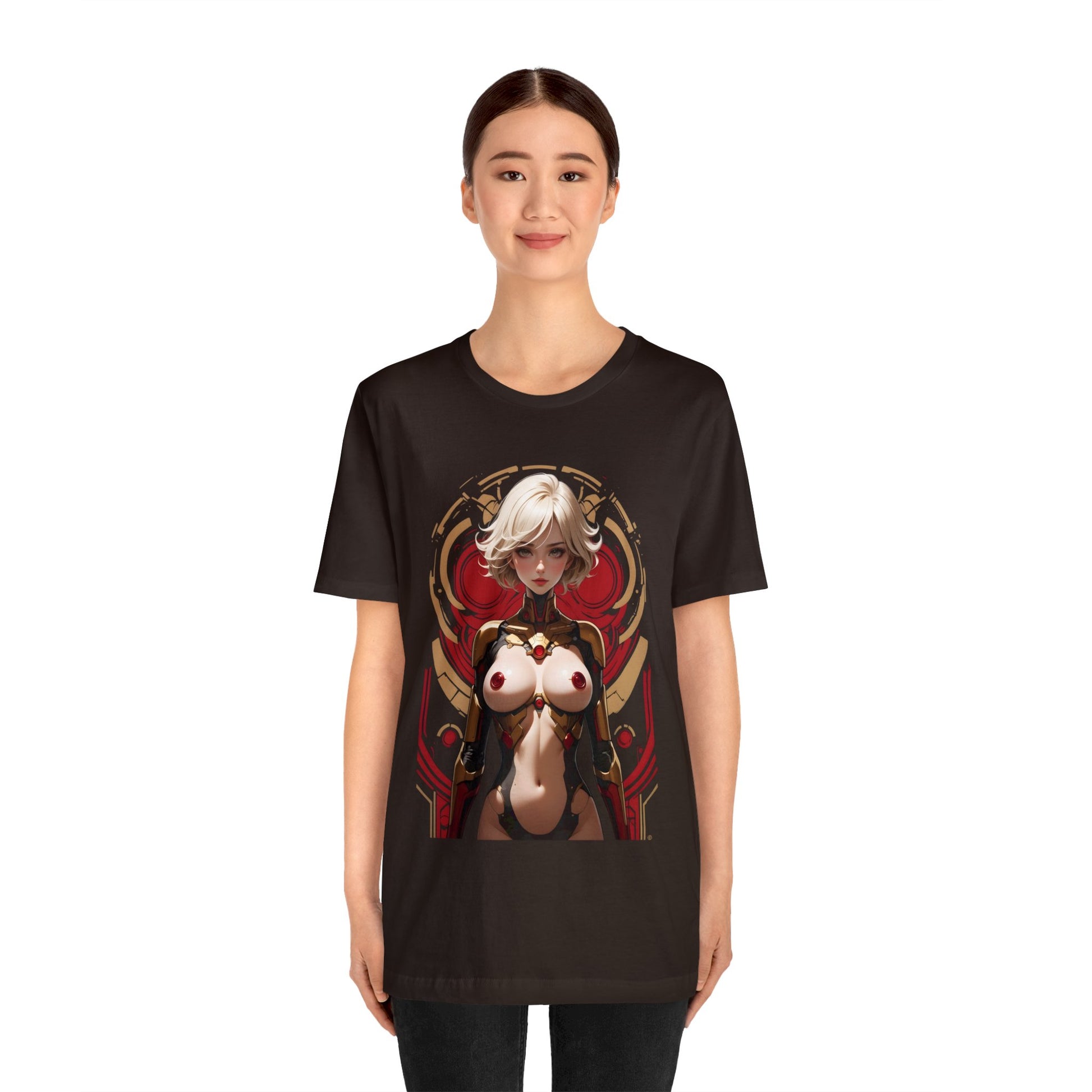 Kǎtōng Piàn - Mecha Girl Collection - Chloe - Unisex Jersey Short Sleeve Tee Printify