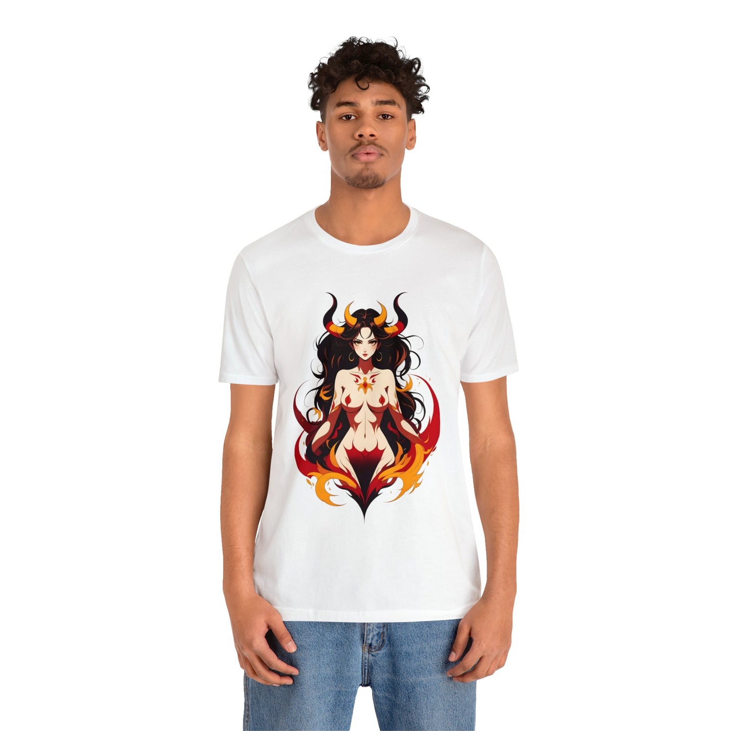 Kǎtōng Piàn - Devil Woman Collection - Ember - Unisex Jersey Short Sleeve Tee Printify