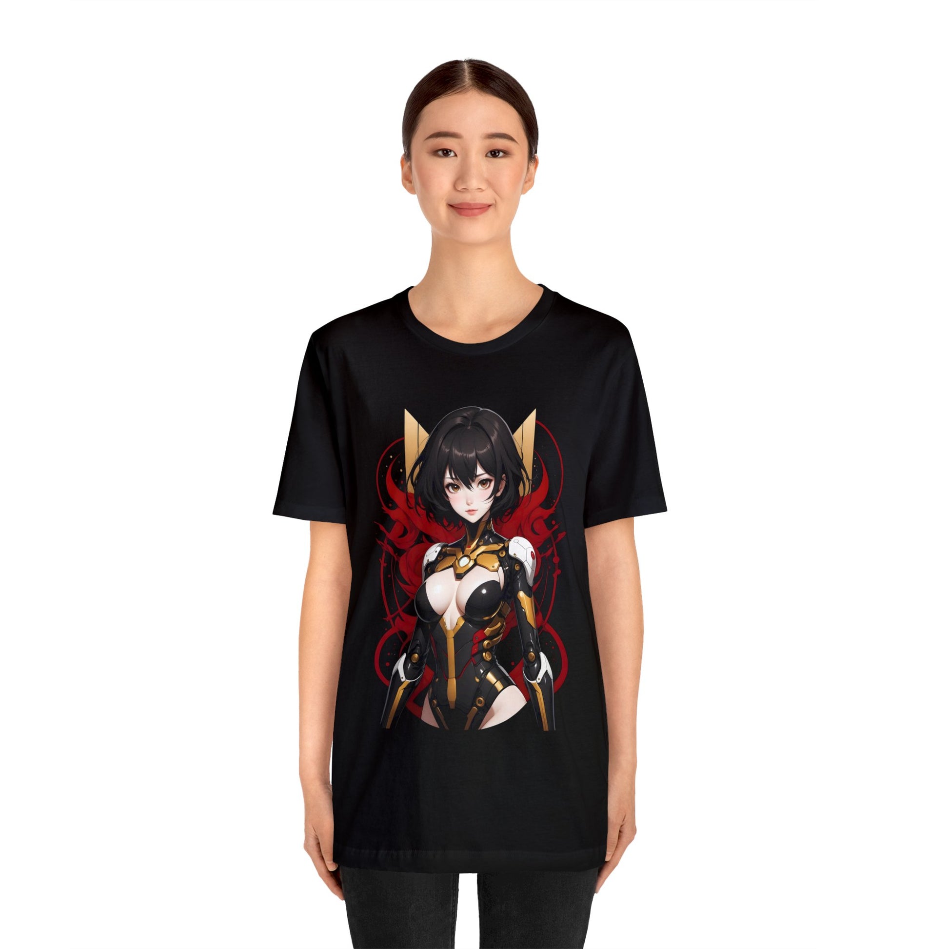 Kǎtōng Piàn - Mecha Girl Collection - Abigail - Unisex Jersey Short Sleeve Tee Printify
