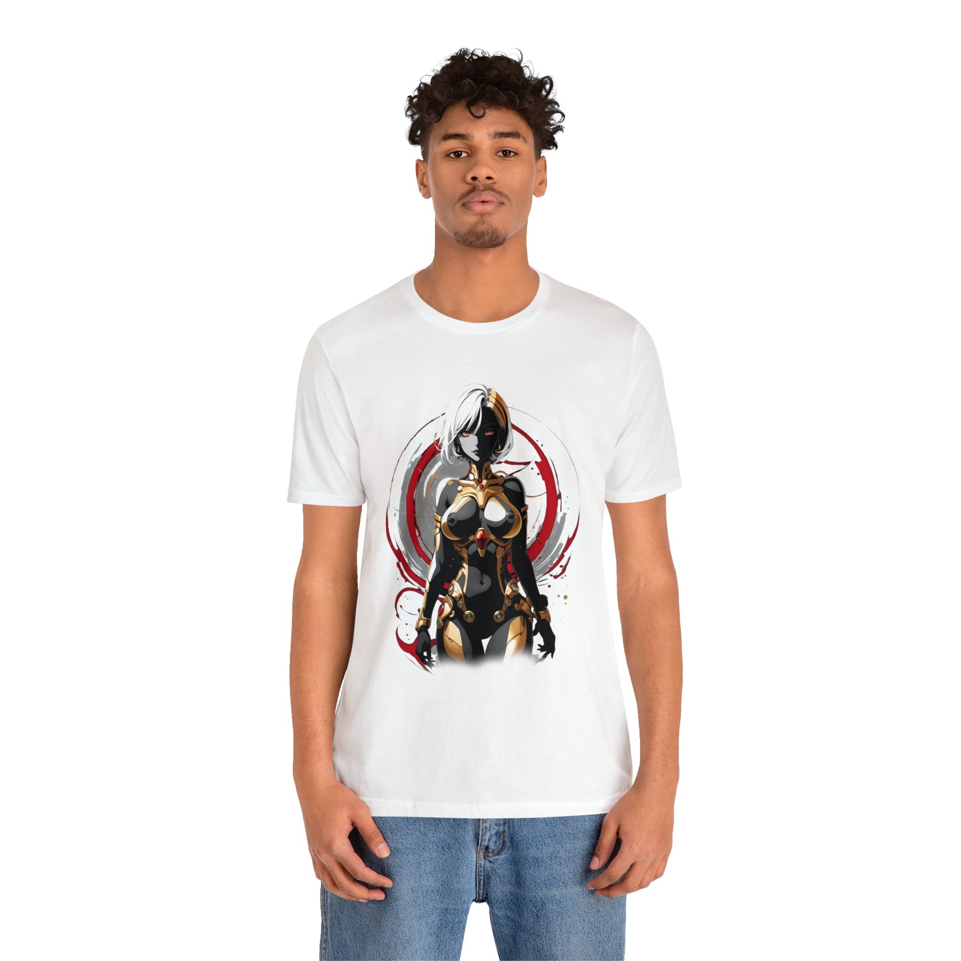 Kǎtōng Piàn - Mecha Girl Collection - Layla - Unisex Jersey Short Sleeve Tee Printify
