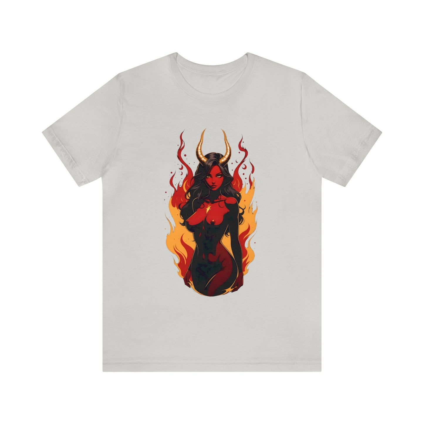 Kǎtōng Piàn - Devil Woman Collection - Ebony - Unisex Jersey Short Sleeve Tee Printify