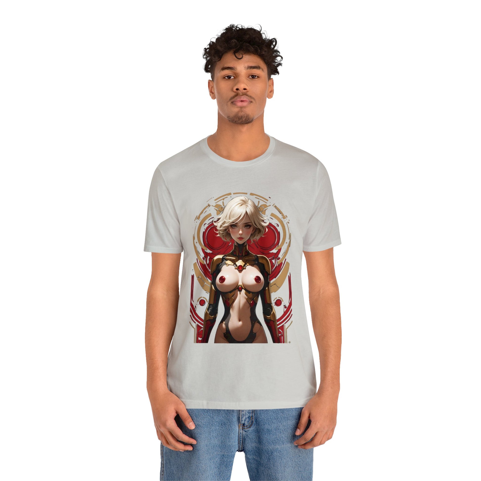 Kǎtōng Piàn - Mecha Girl Collection - Chloe - Unisex Jersey Short Sleeve Tee Printify