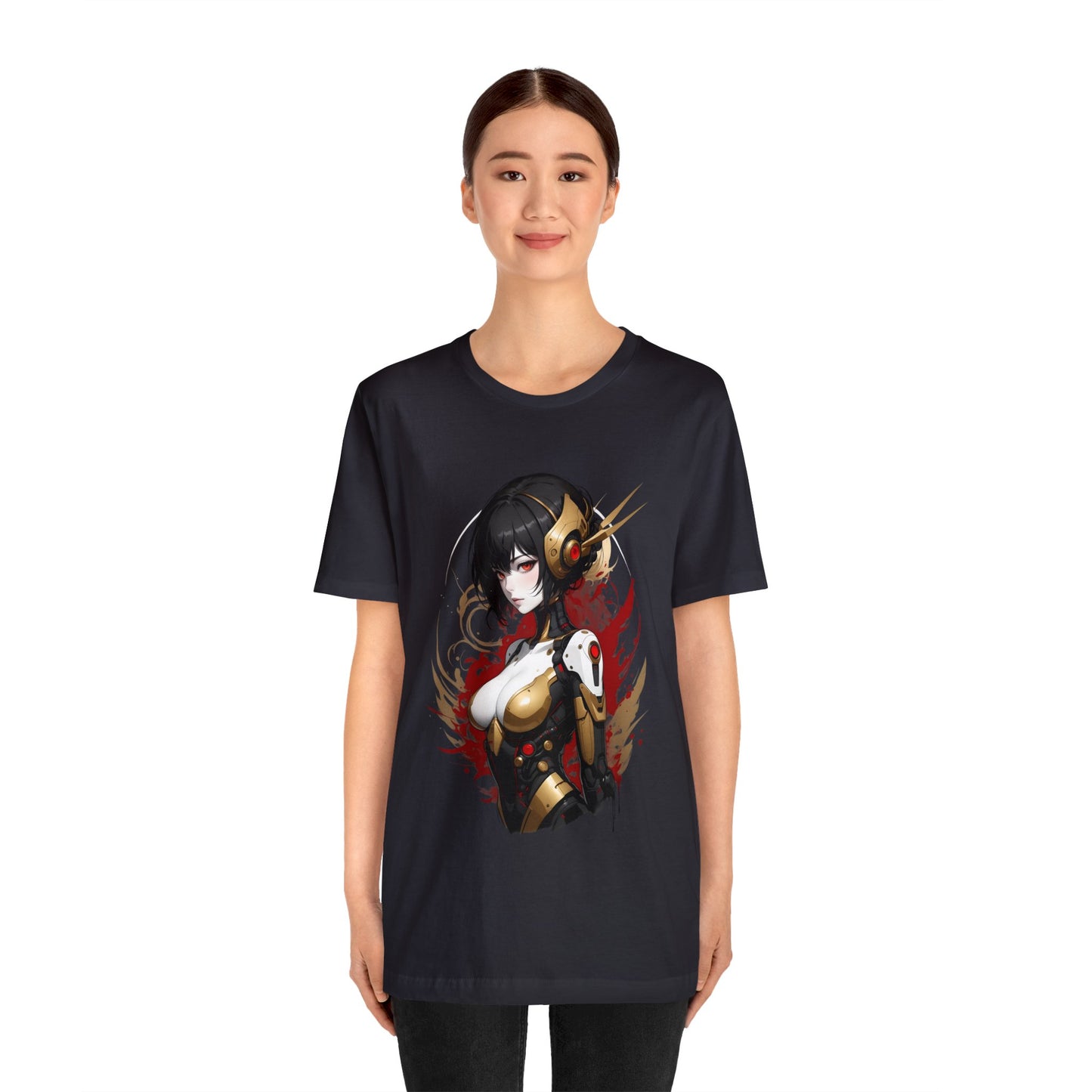 Kǎtōng Piàn - Mecha Girl Collection - Natalie - Unisex Jersey Short Sleeve Tee Printify