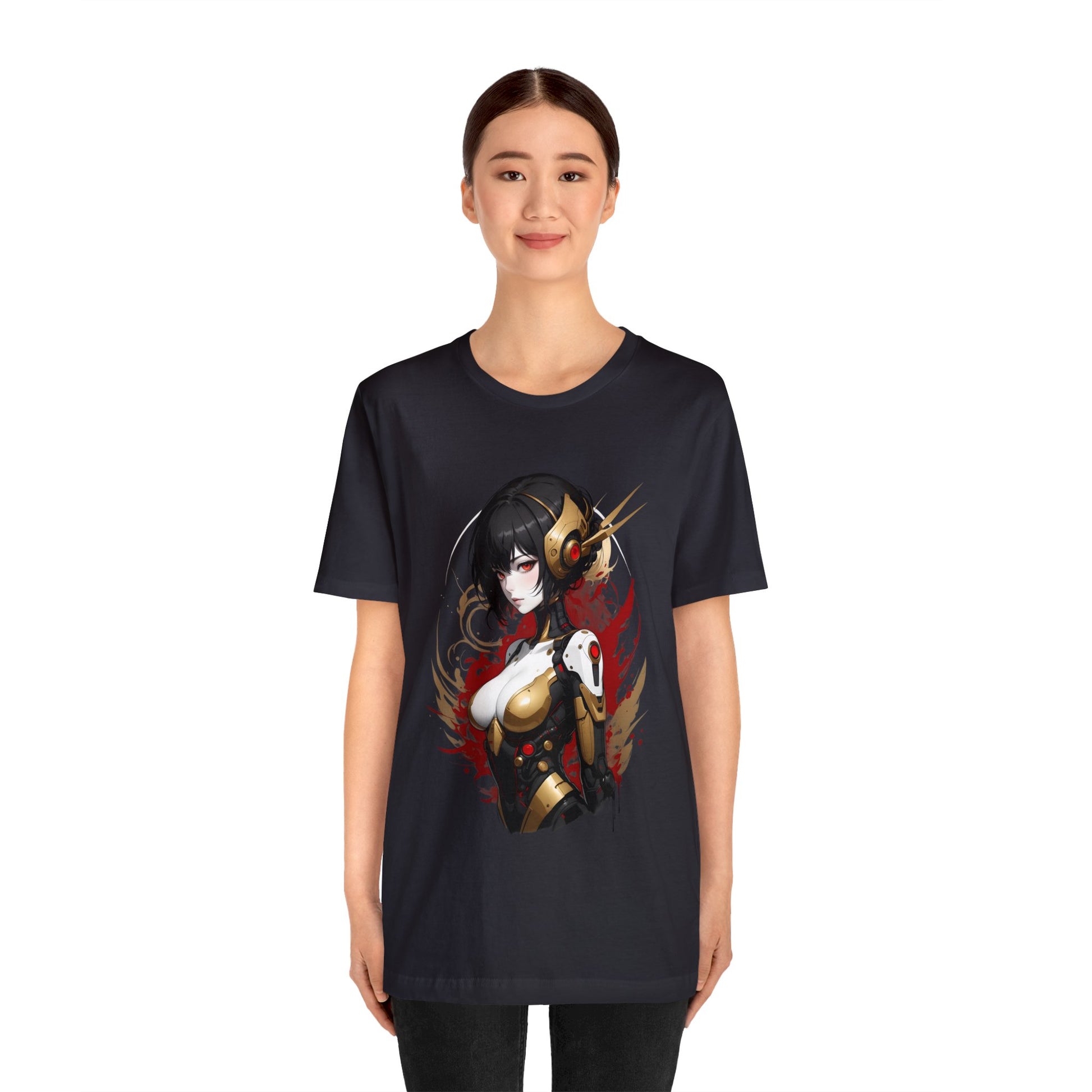 Kǎtōng Piàn - Mecha Girl Collection - Natalie - Unisex Jersey Short Sleeve Tee Printify