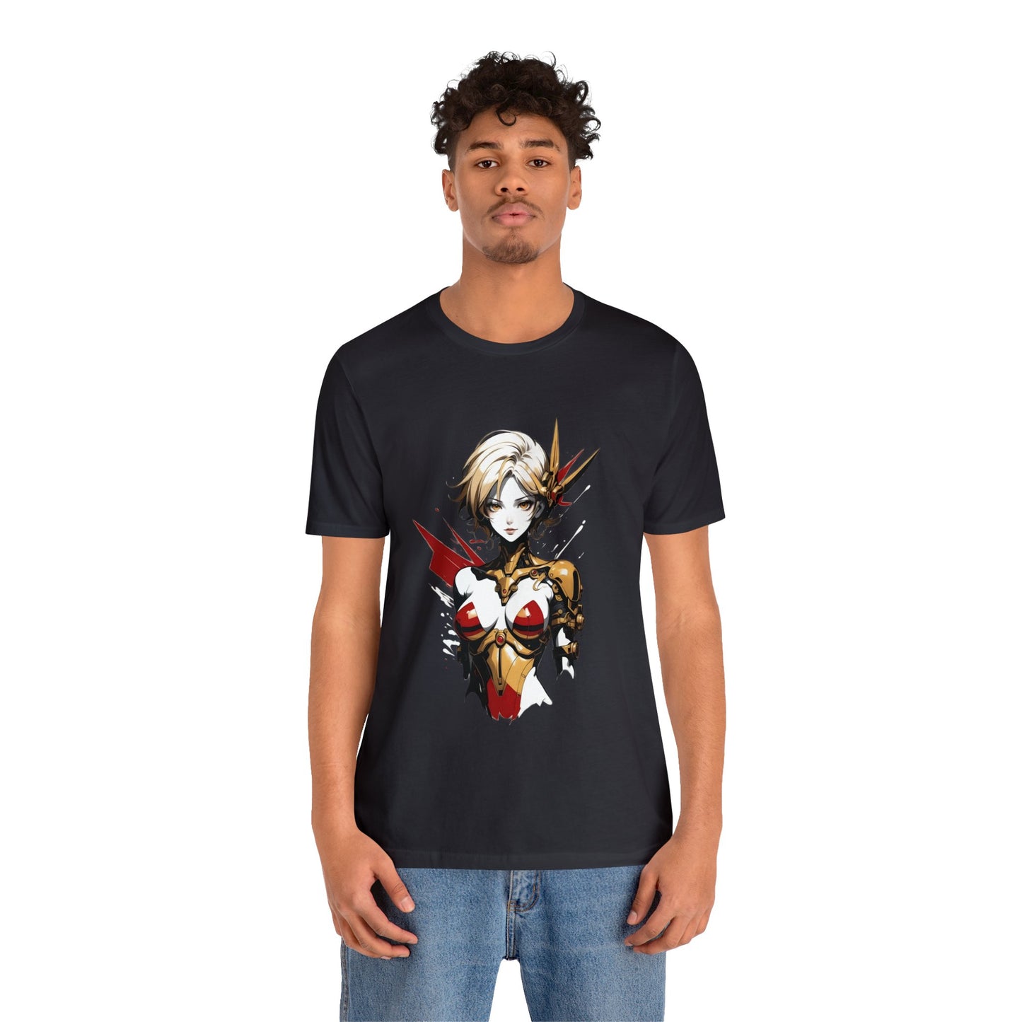 Kǎtōng Piàn - Mecha Girl Collection - Scarlett - Unisex Jersey Short Sleeve Tee Printify