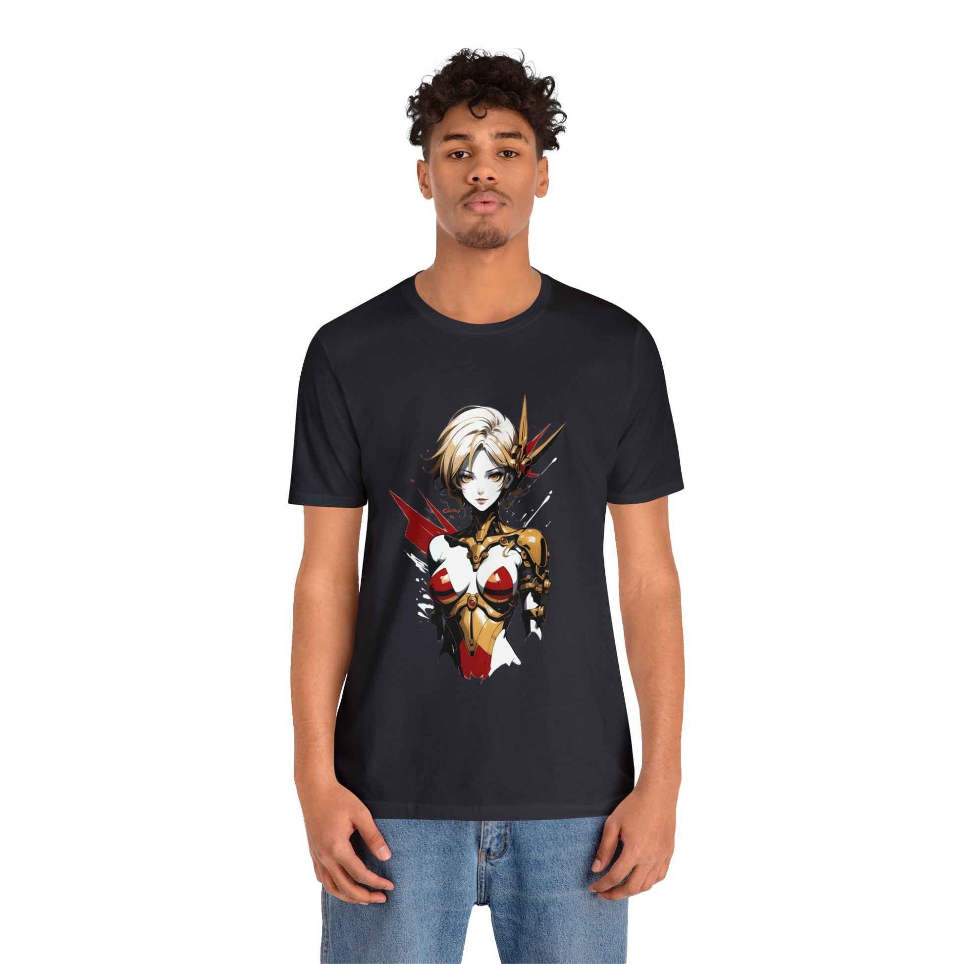 Kǎtōng Piàn - Mecha Girl Collection - Scarlett - Unisex Jersey Short Sleeve Tee Printify