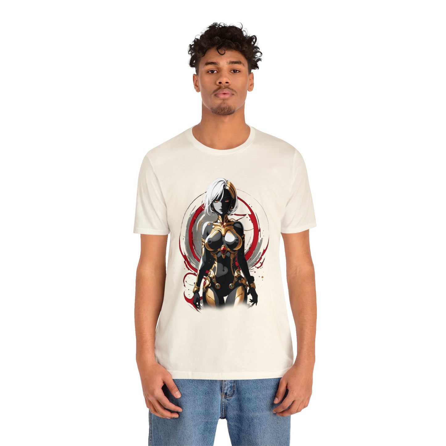 Kǎtōng Piàn - Mecha Girl Collection - Layla - Unisex Jersey Short Sleeve Tee Printify