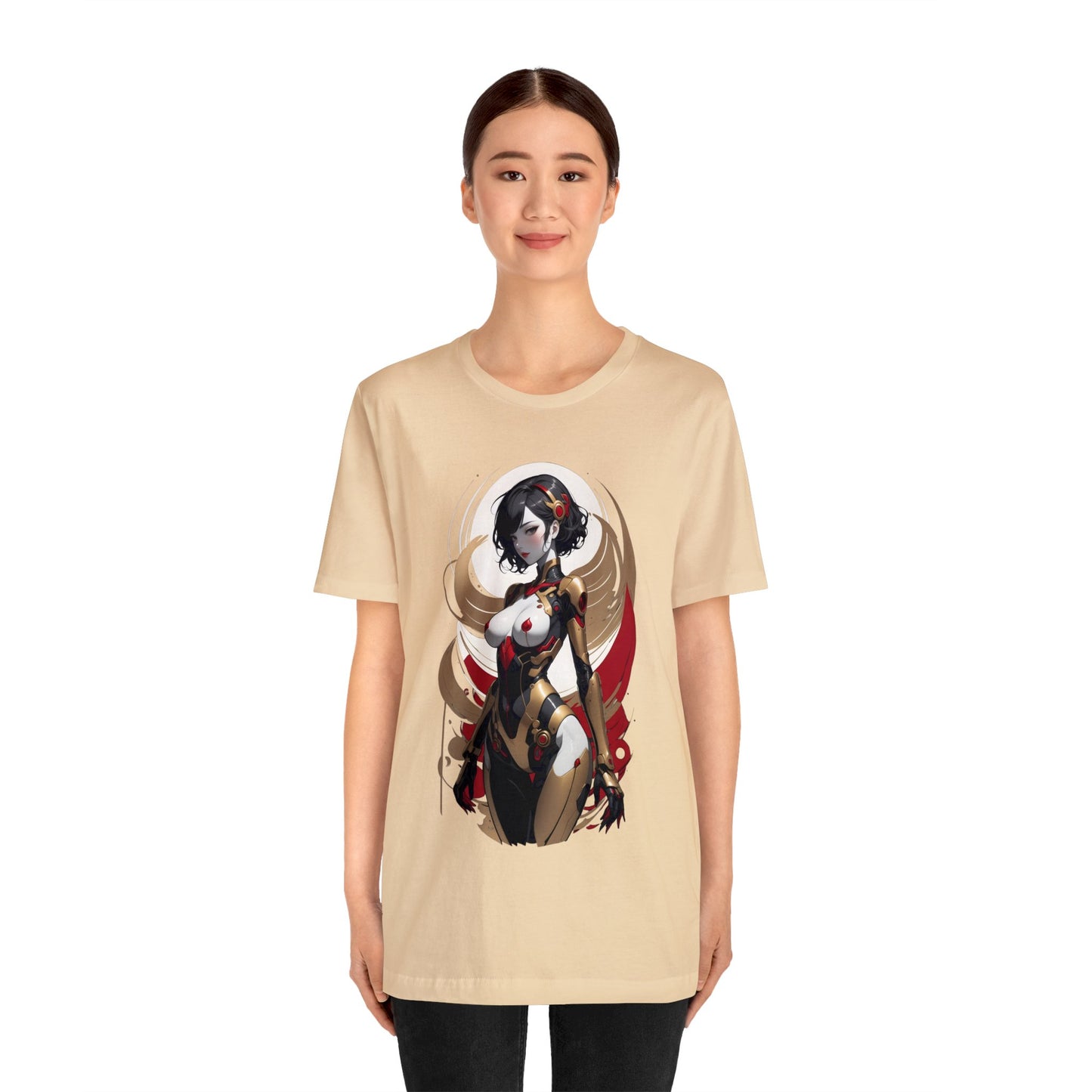 Kǎtōng Piàn - Mecha Girl Collection - Luna - Unisex Jersey Short Sleeve Tee Printify