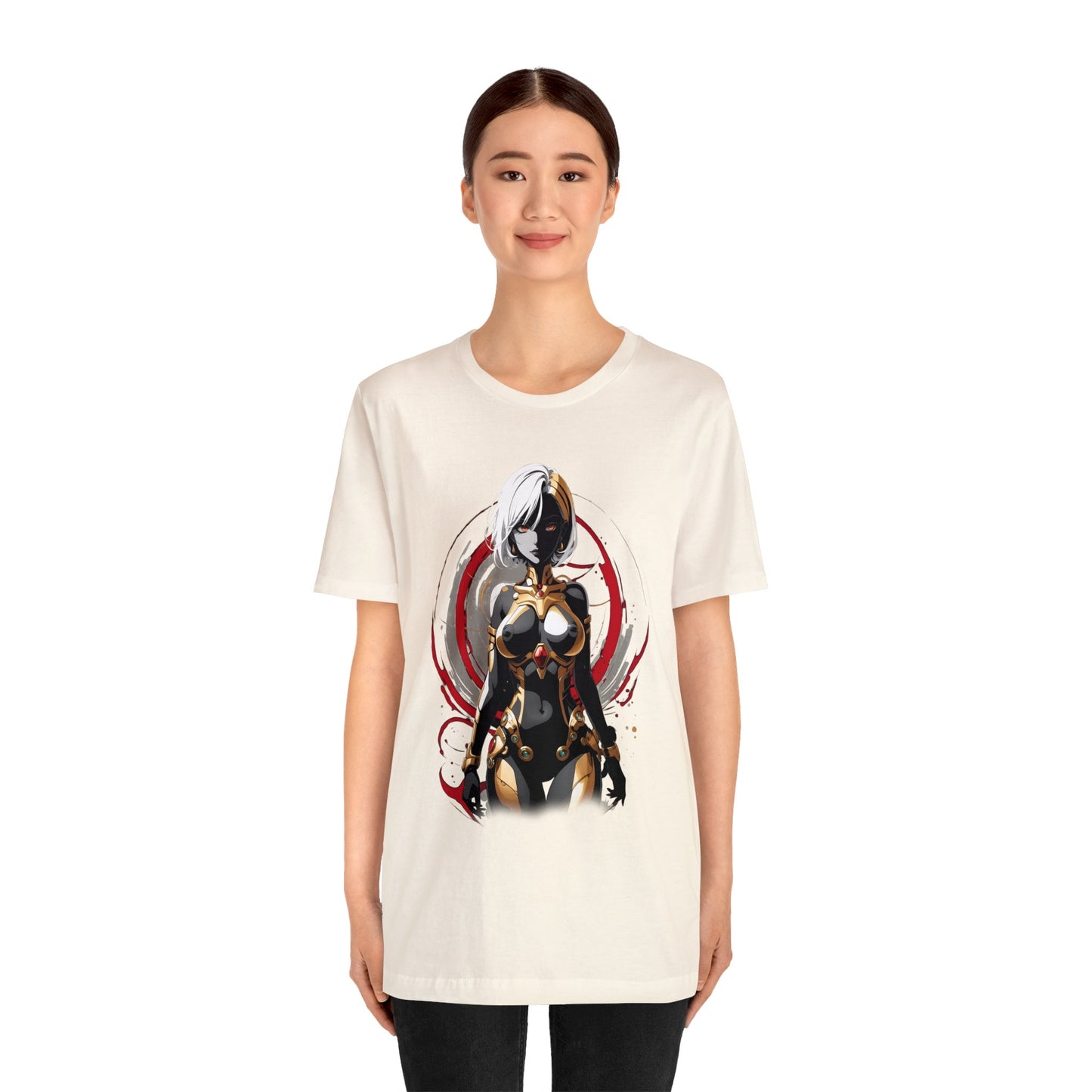 Kǎtōng Piàn - Mecha Girl Collection - Layla - Unisex Jersey Short Sleeve Tee Printify