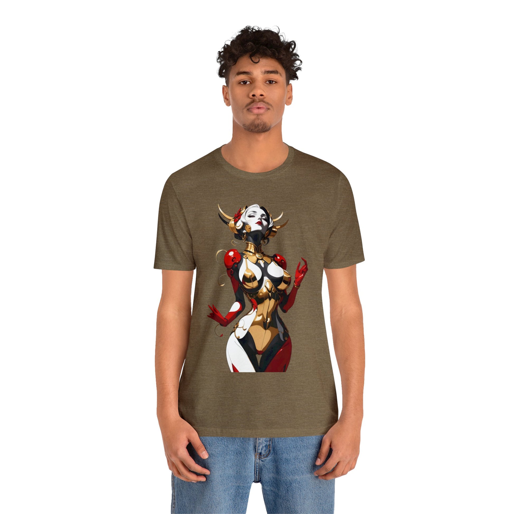 Kǎtōng Piàn - Mecha Girl Collection - Sophia - Unisex Jersey Short Sleeve Tee Printify
