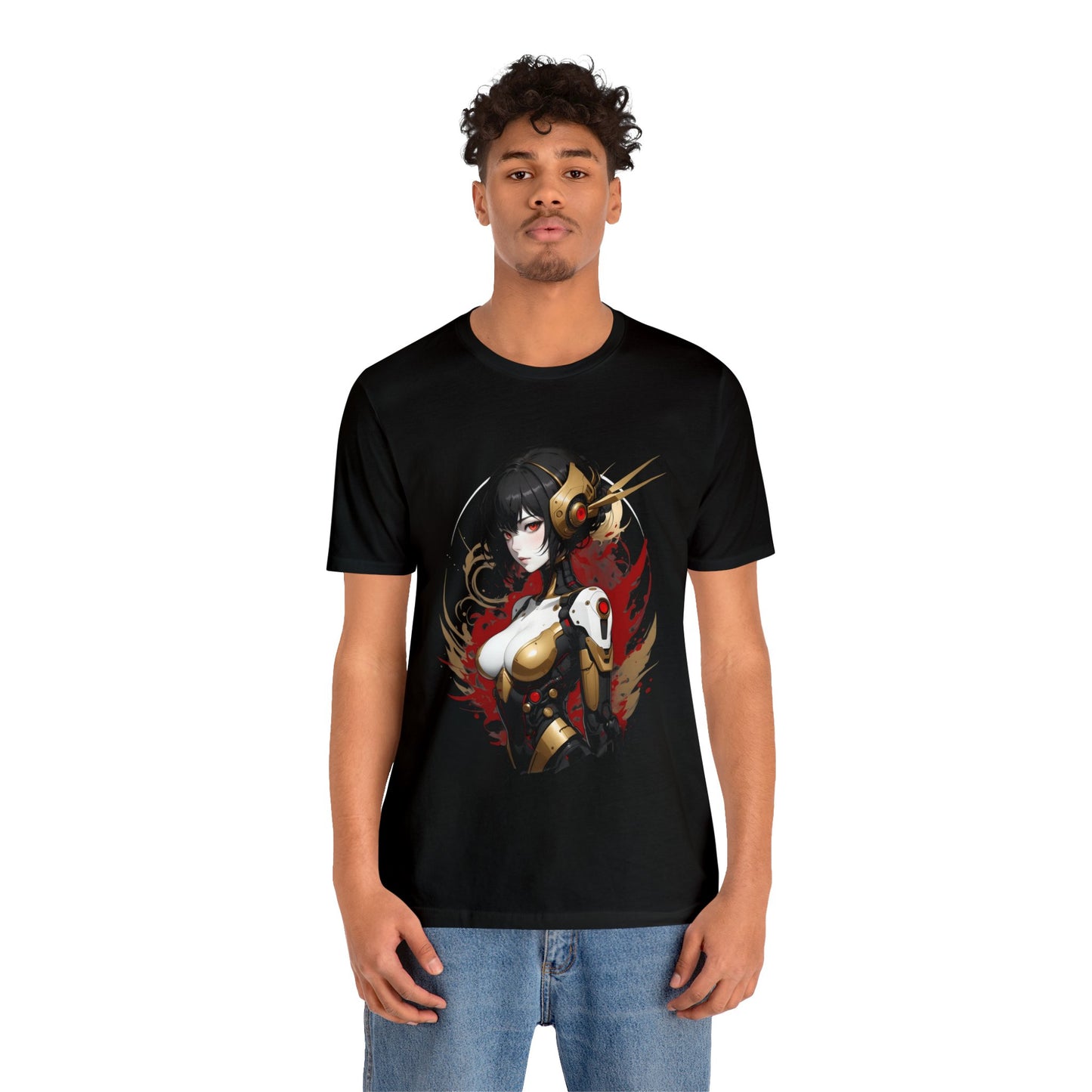 Kǎtōng Piàn - Mecha Girl Collection - Natalie - Unisex Jersey Short Sleeve Tee Printify