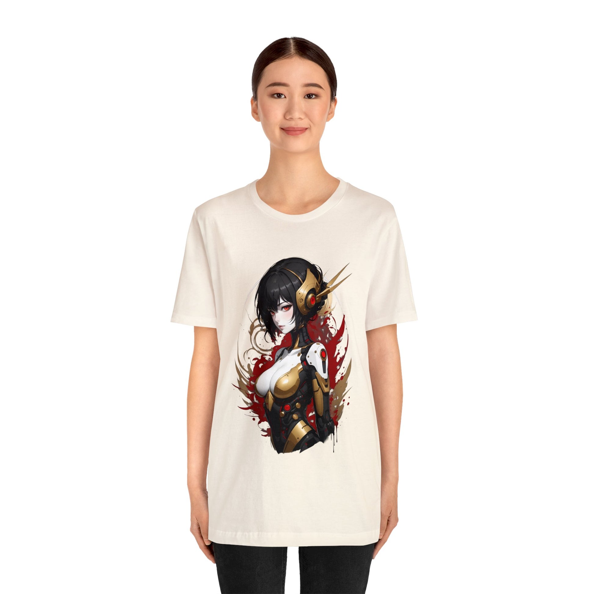Kǎtōng Piàn - Mecha Girl Collection - Natalie - Unisex Jersey Short Sleeve Tee Printify