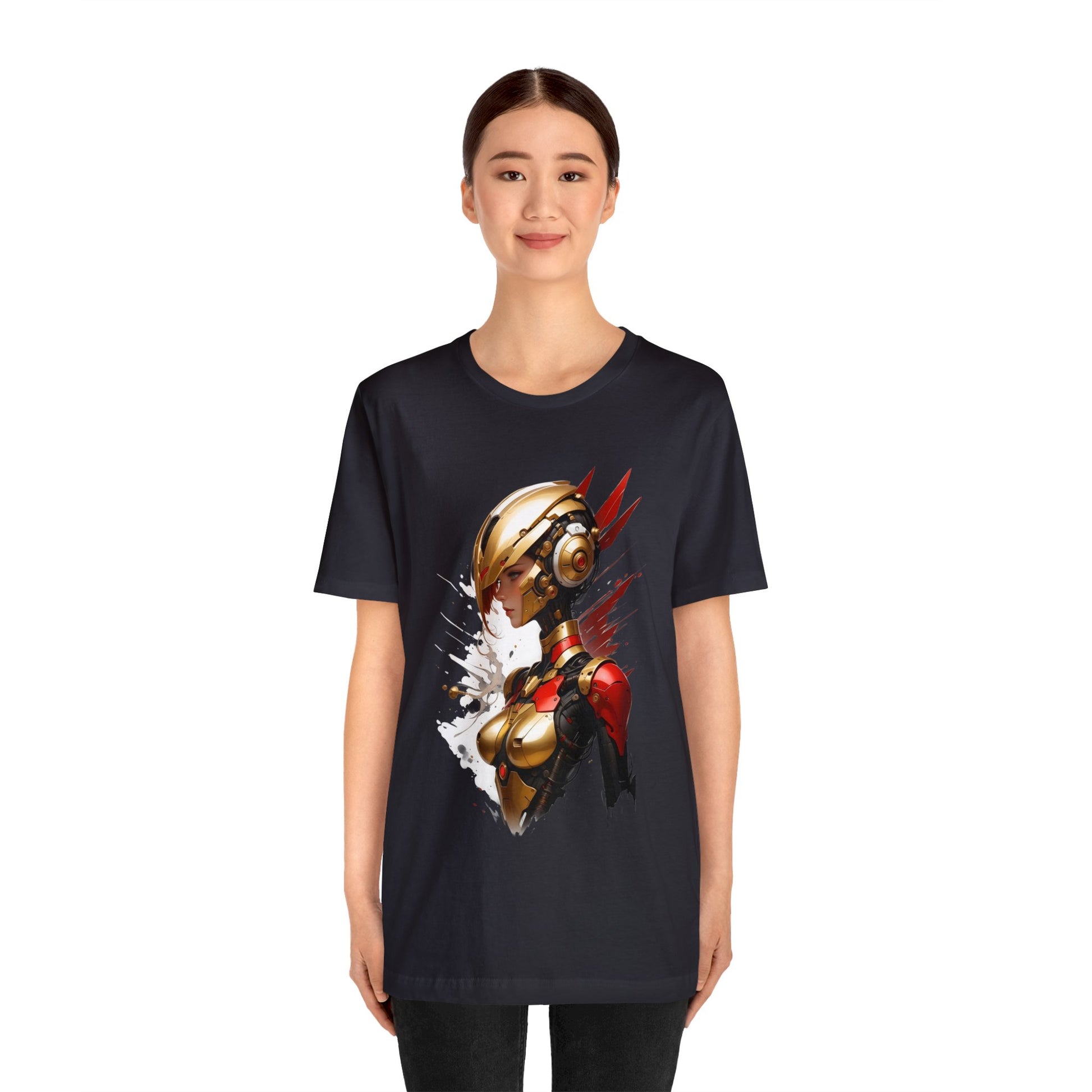 Kǎtōng Piàn - Mecha Girl Collection - Isabella - Unisex Jersey Short Sleeve Tee Printify