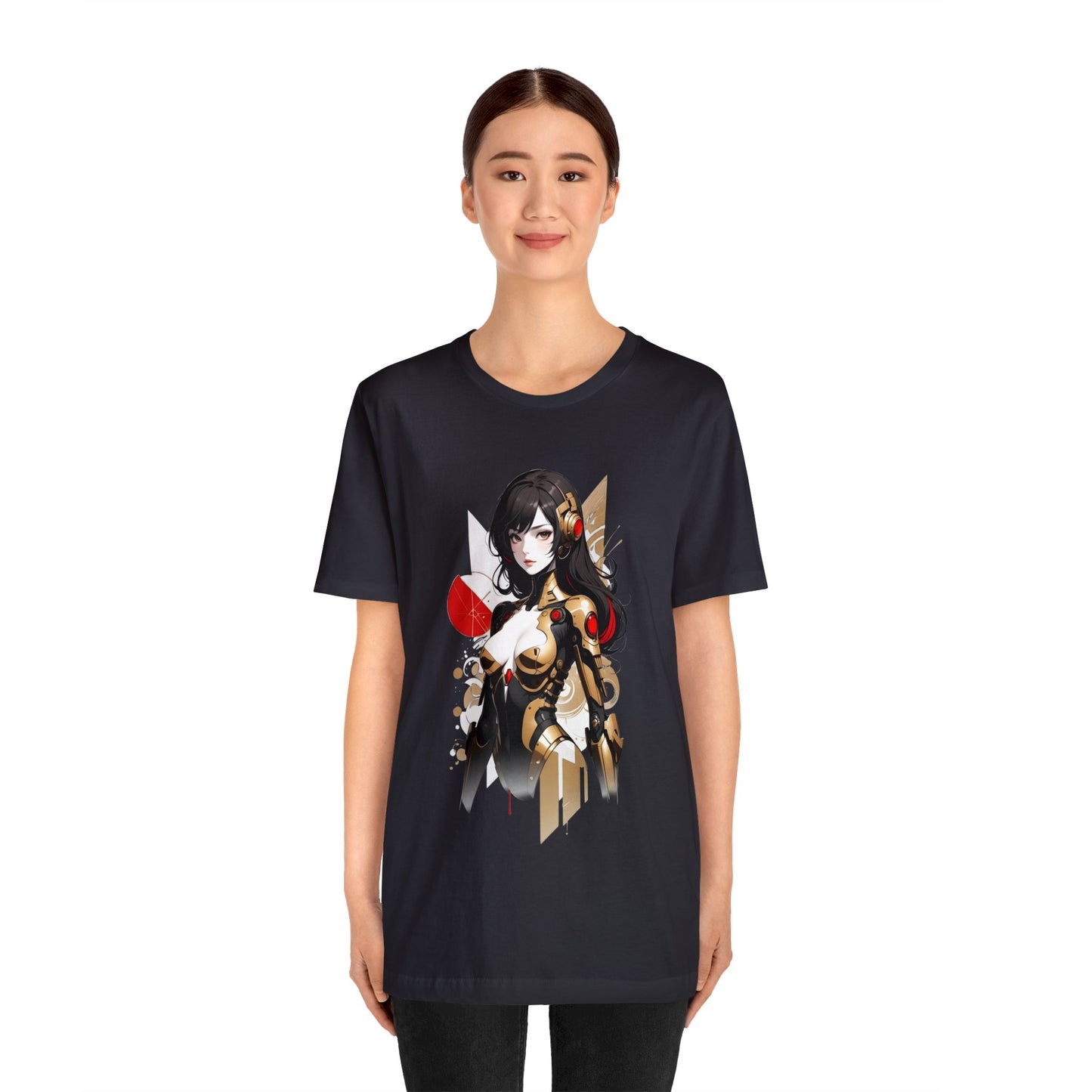 Kǎtōng Piàn - Mecha Girl Collection - Hannah - Unisex Jersey Short Sleeve Tee Printify