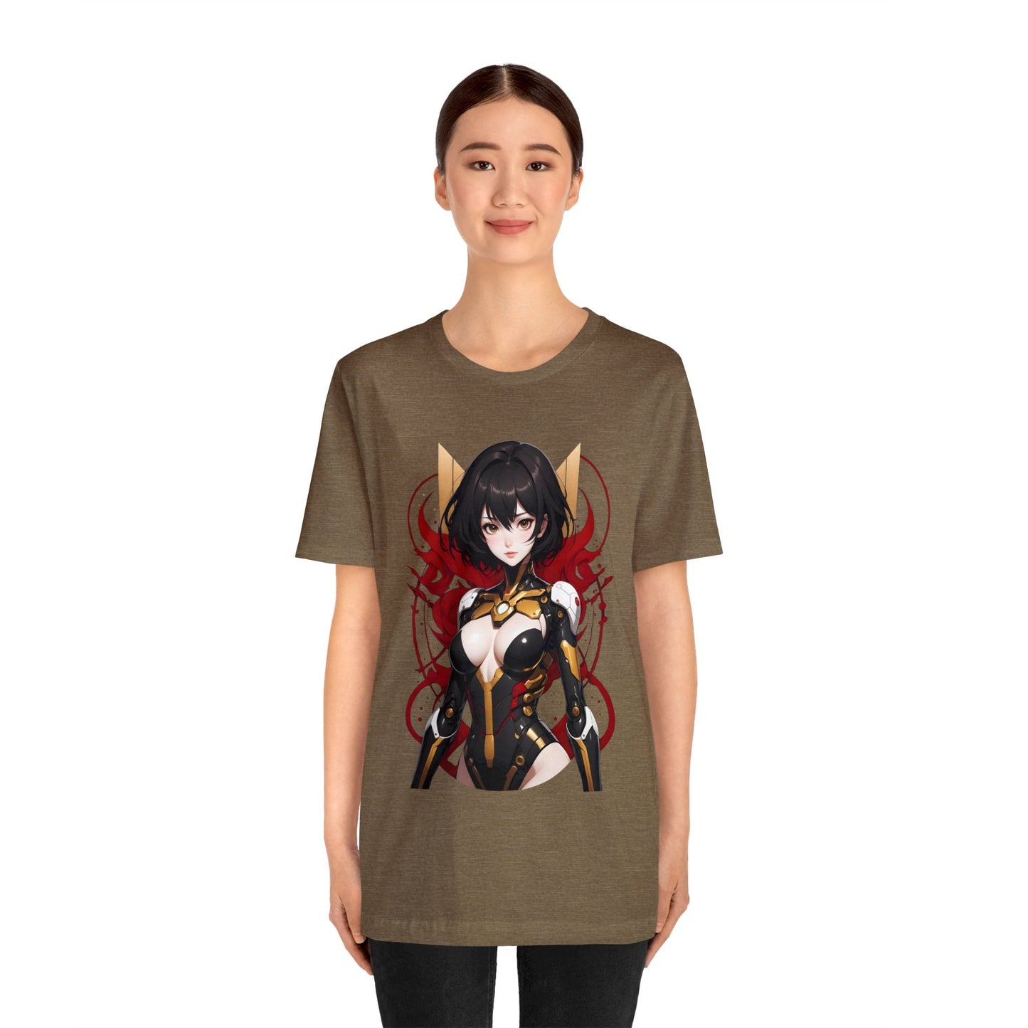 Kǎtōng Piàn - Mecha Girl Collection - Abigail - Unisex Jersey Short Sleeve Tee Printify