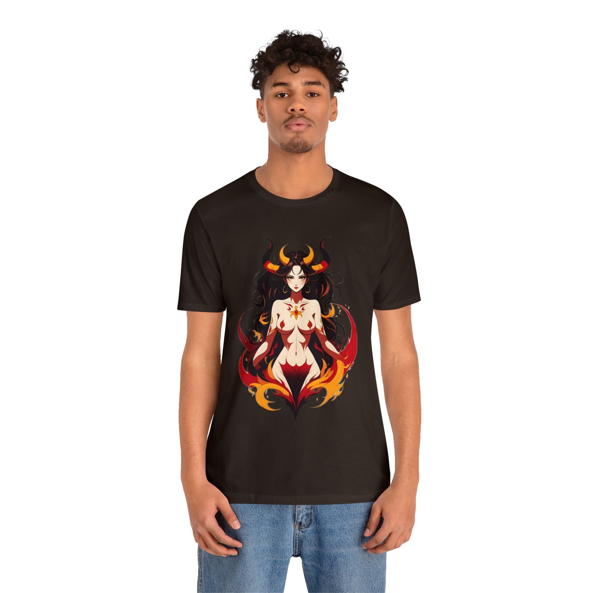 Kǎtōng Piàn - Devil Woman Collection - Ember - Unisex Jersey Short Sleeve Tee Printify
