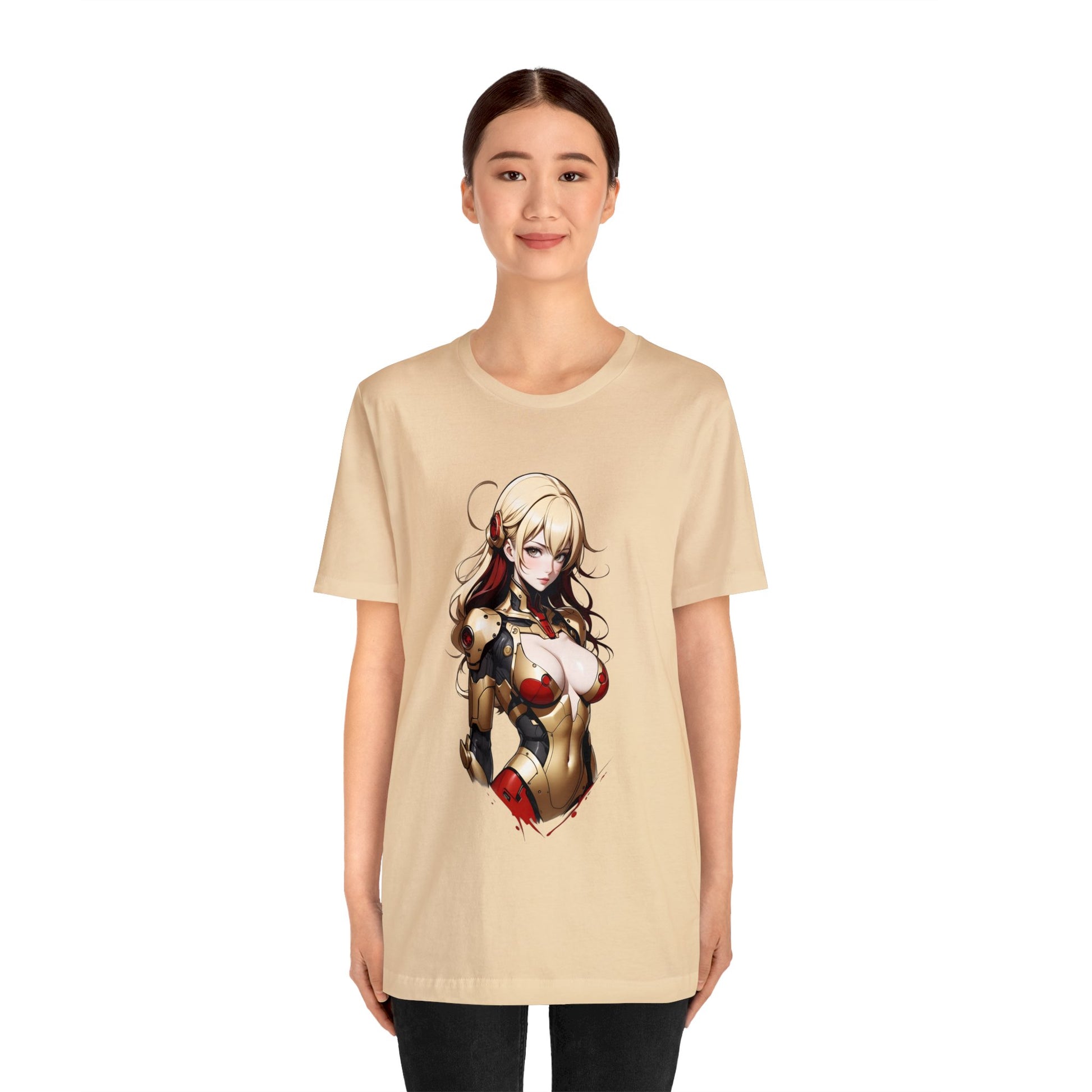 Kǎtōng Piàn - Mecha Girl Collection - Leah - Unisex Jersey Short Sleeve Tee Printify
