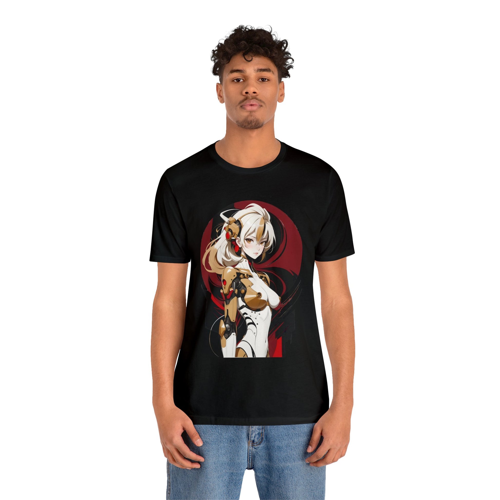 Kǎtōng Piàn - Mecha Girl Collection - Elena - Unisex Jersey Short Sleeve Tee Printify