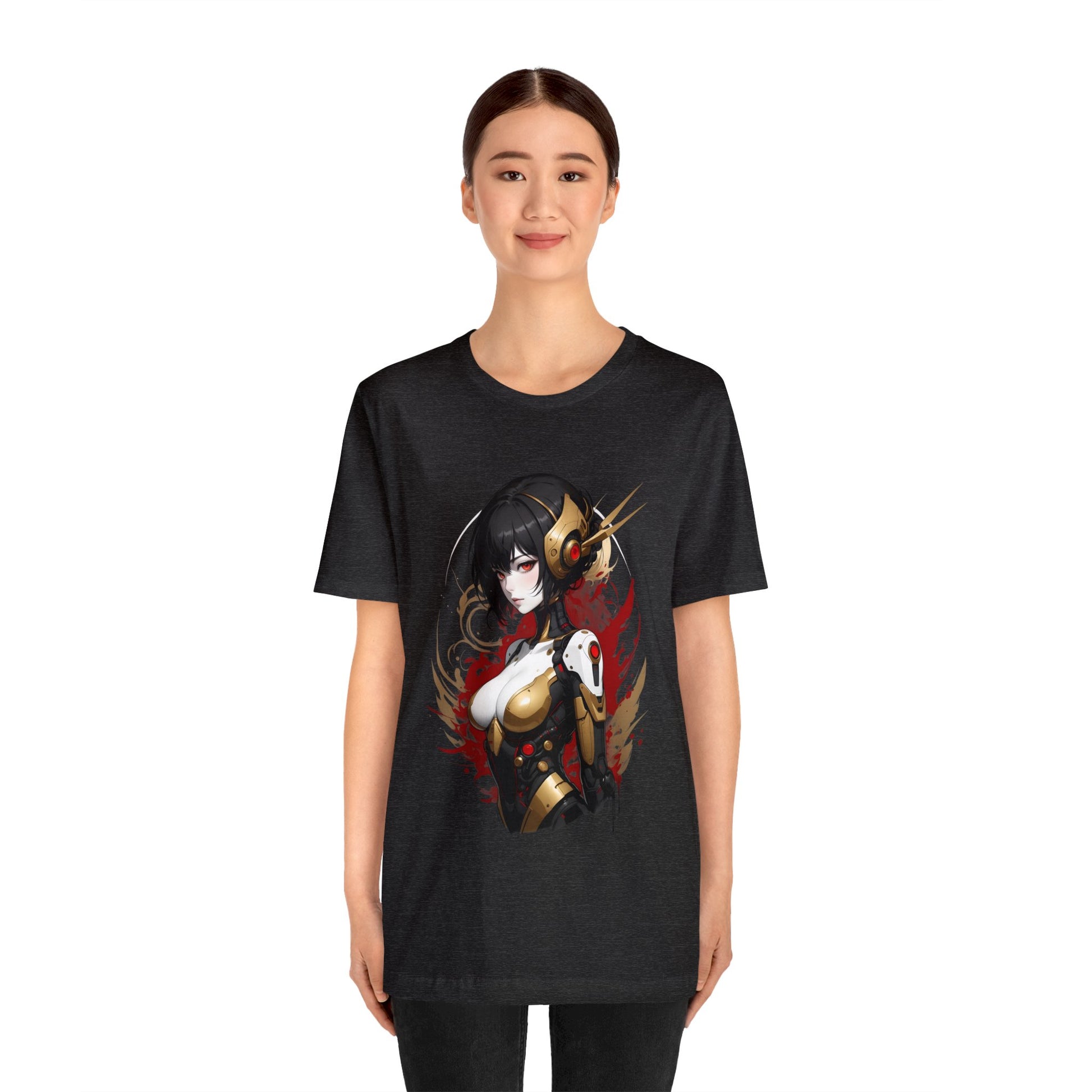 Kǎtōng Piàn - Mecha Girl Collection - Natalie - Unisex Jersey Short Sleeve Tee Printify