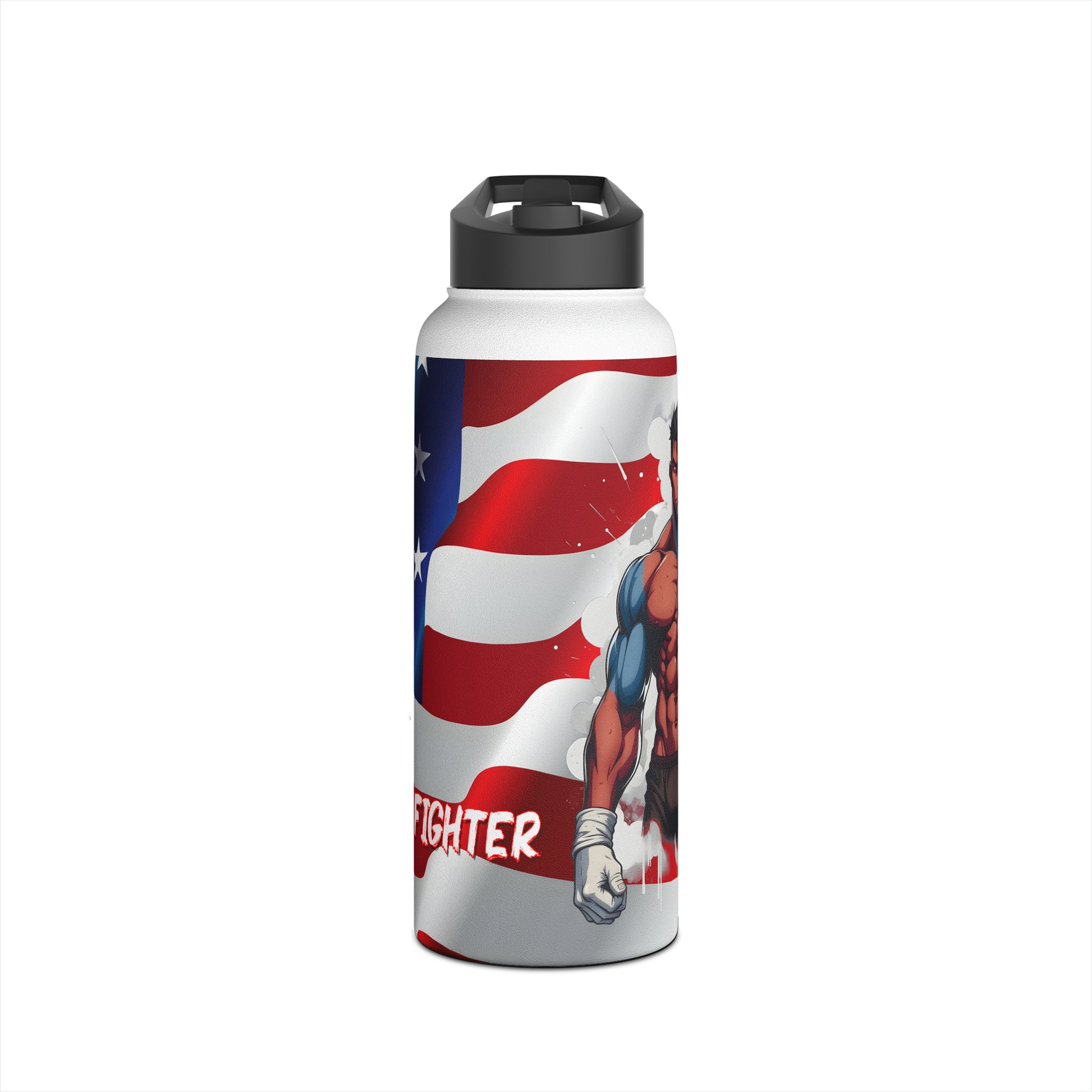 Kǎtōng Piàn - Prized Fighter Collection - America - 001 - Stainless Steel Water Bottle, Standard Lid - Verdine Daniels