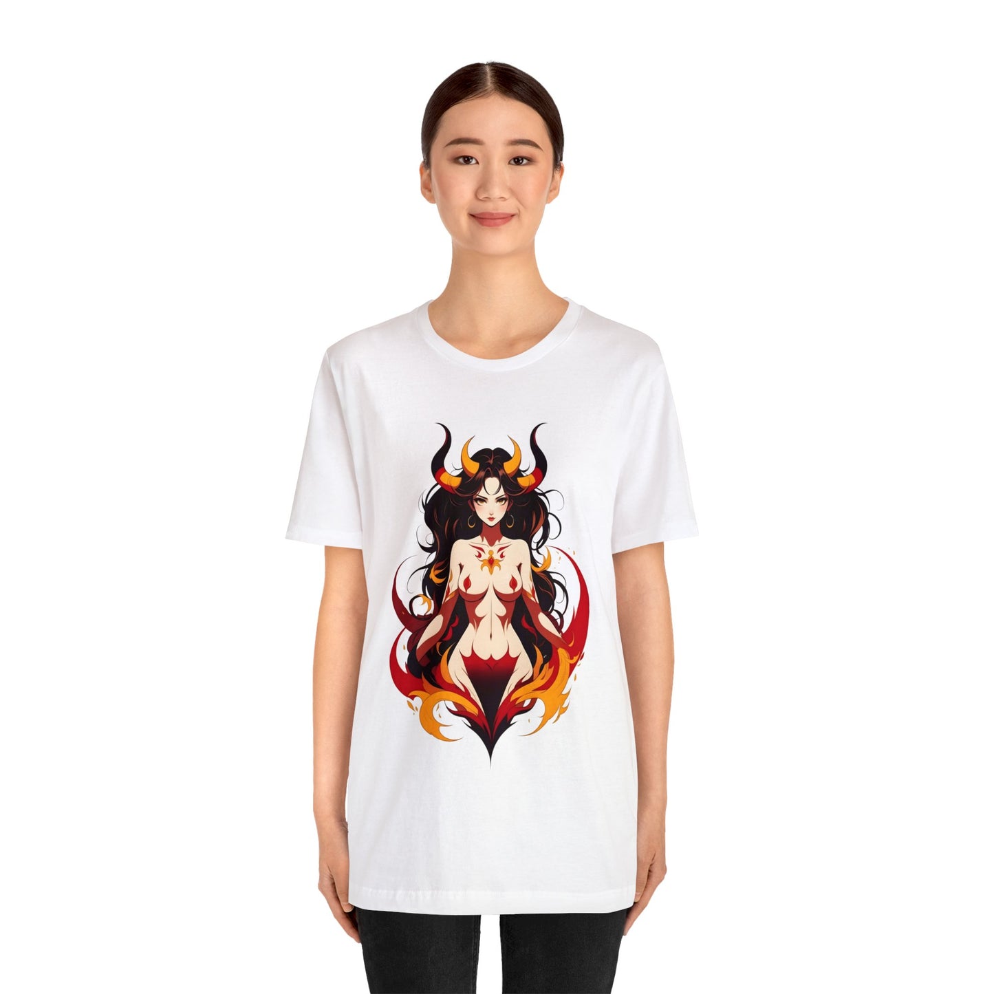 Kǎtōng Piàn - Devil Woman Collection - Ember - Unisex Jersey Short Sleeve Tee Printify